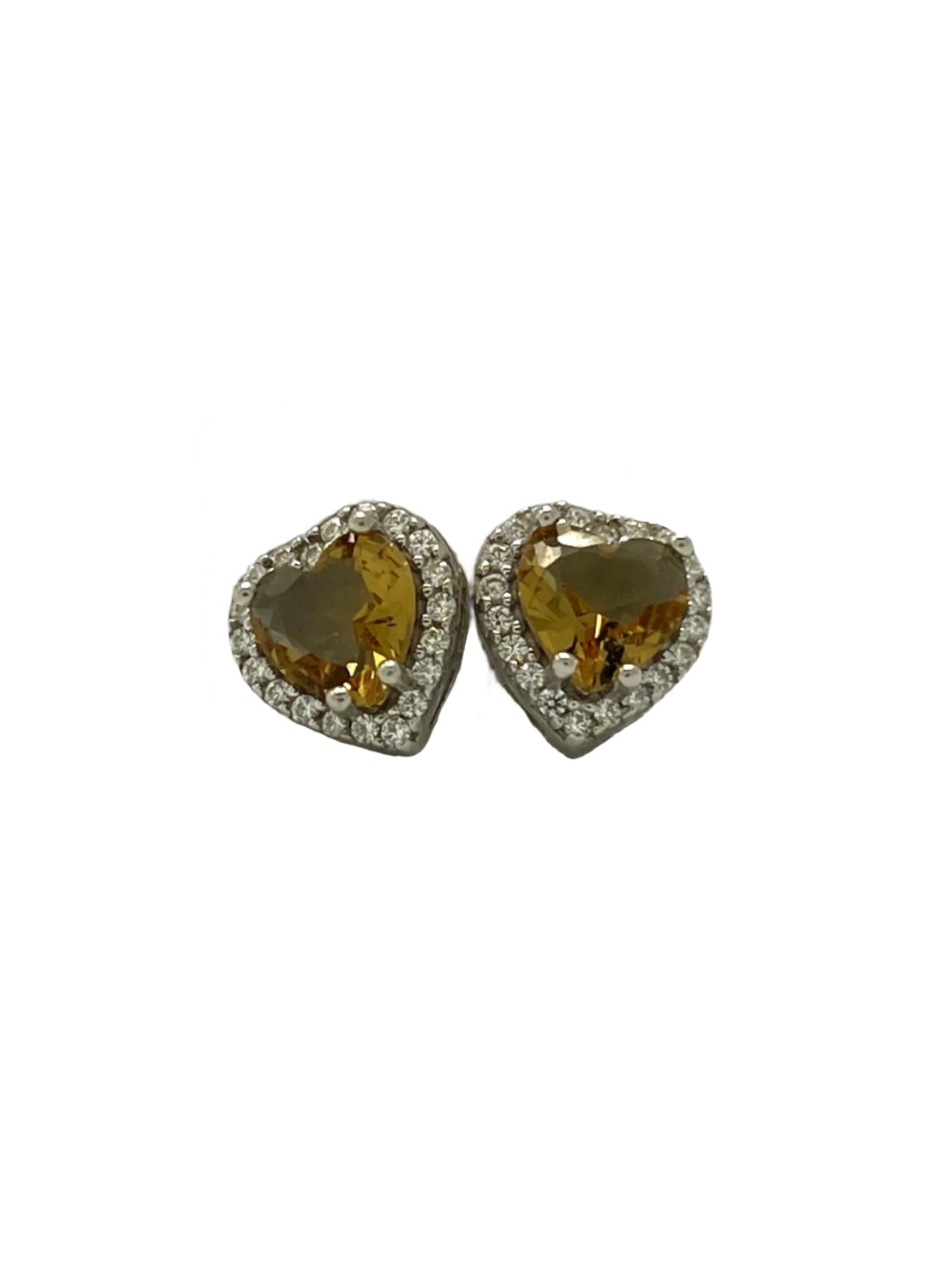 Silver Zultanite Heart Studs