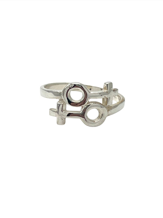 Sterling Silver Double Female Ring