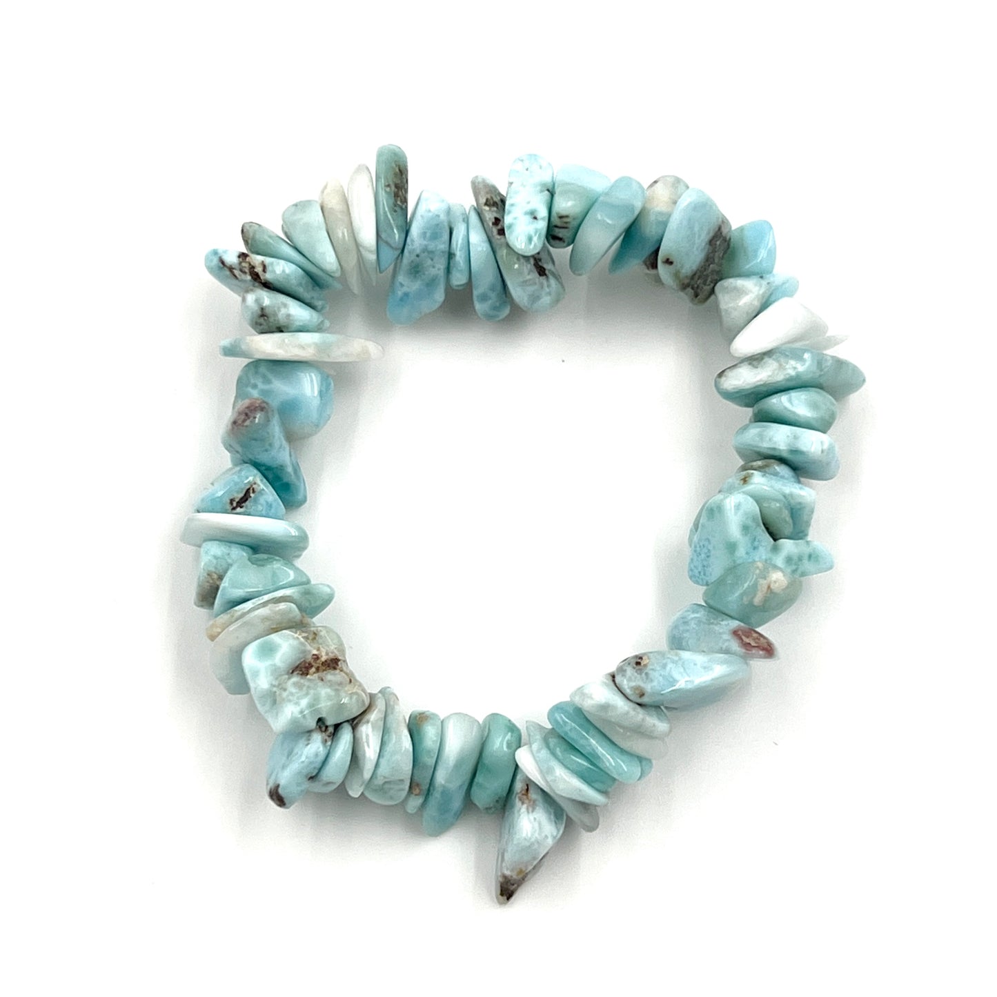 Larimar Stretchy Large Chip Bracelet
