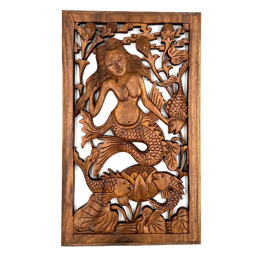 Mermaid Panel Carving