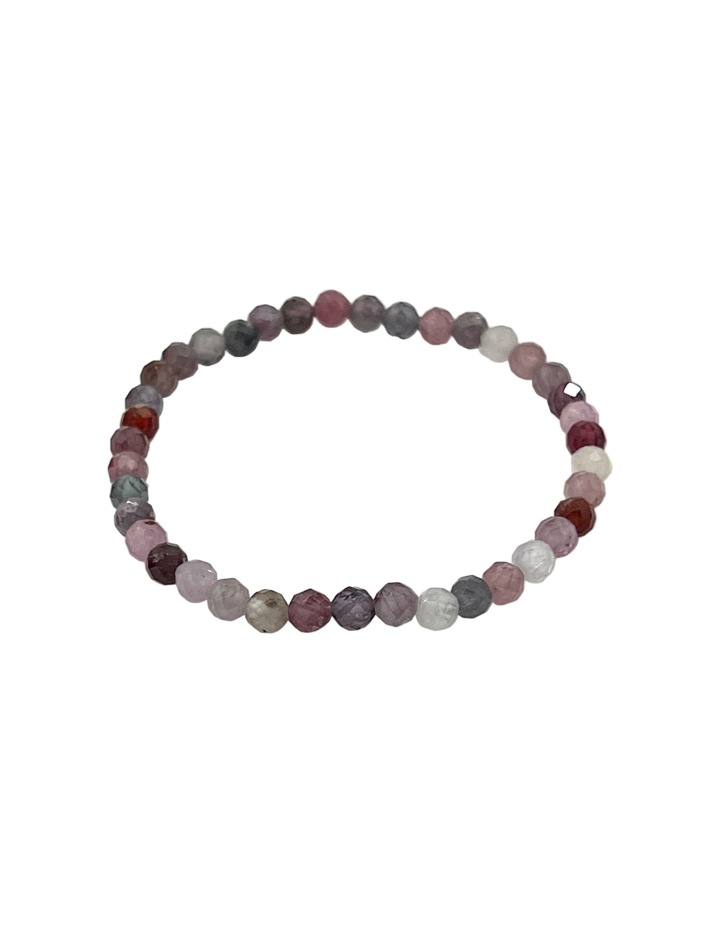 Faceted Pink Spinel Beaded Bracelet