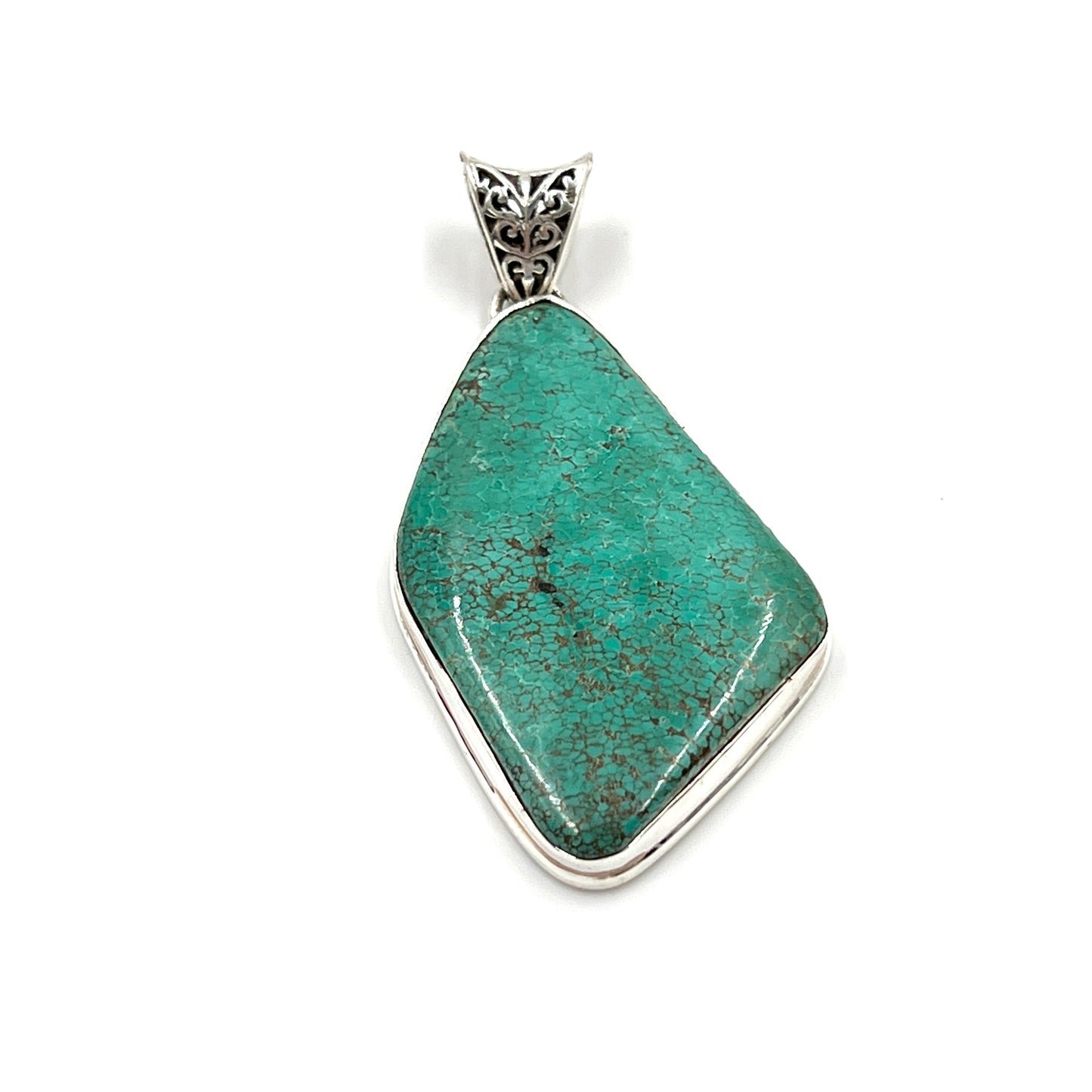 Sterling Silver Large Turquoise Pendants