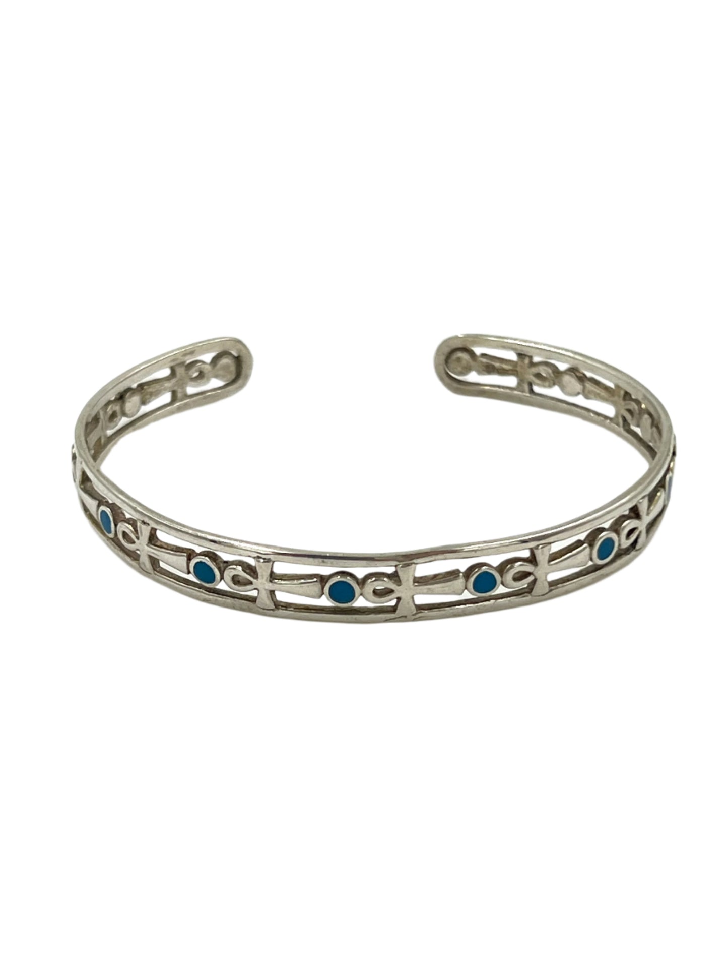 Silver Ankh Cuff Bracelets