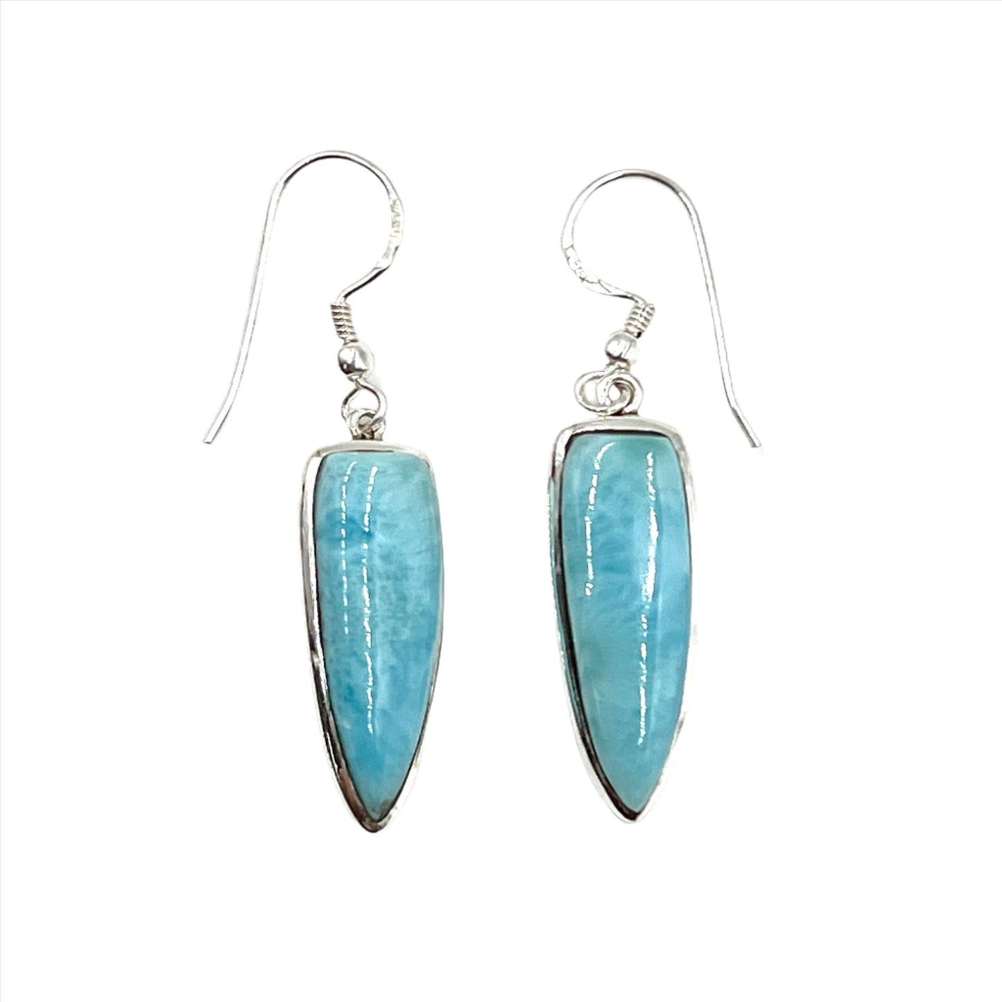 Sterling Silver Larimar Earrings
