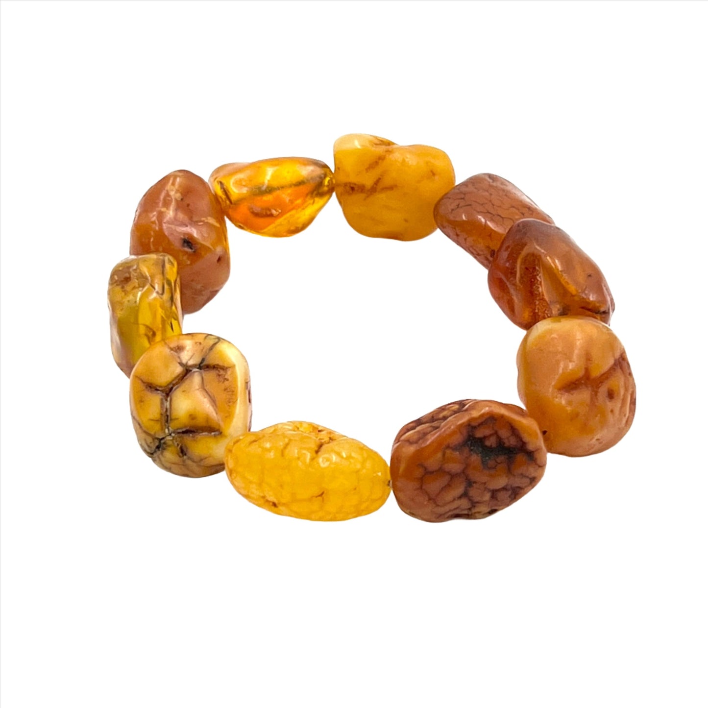 Large Unpolished Multi Amber Bracelets