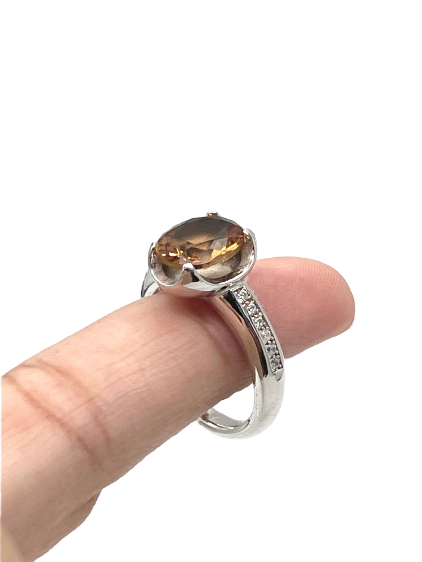 Silver Zultanite Oval Ring