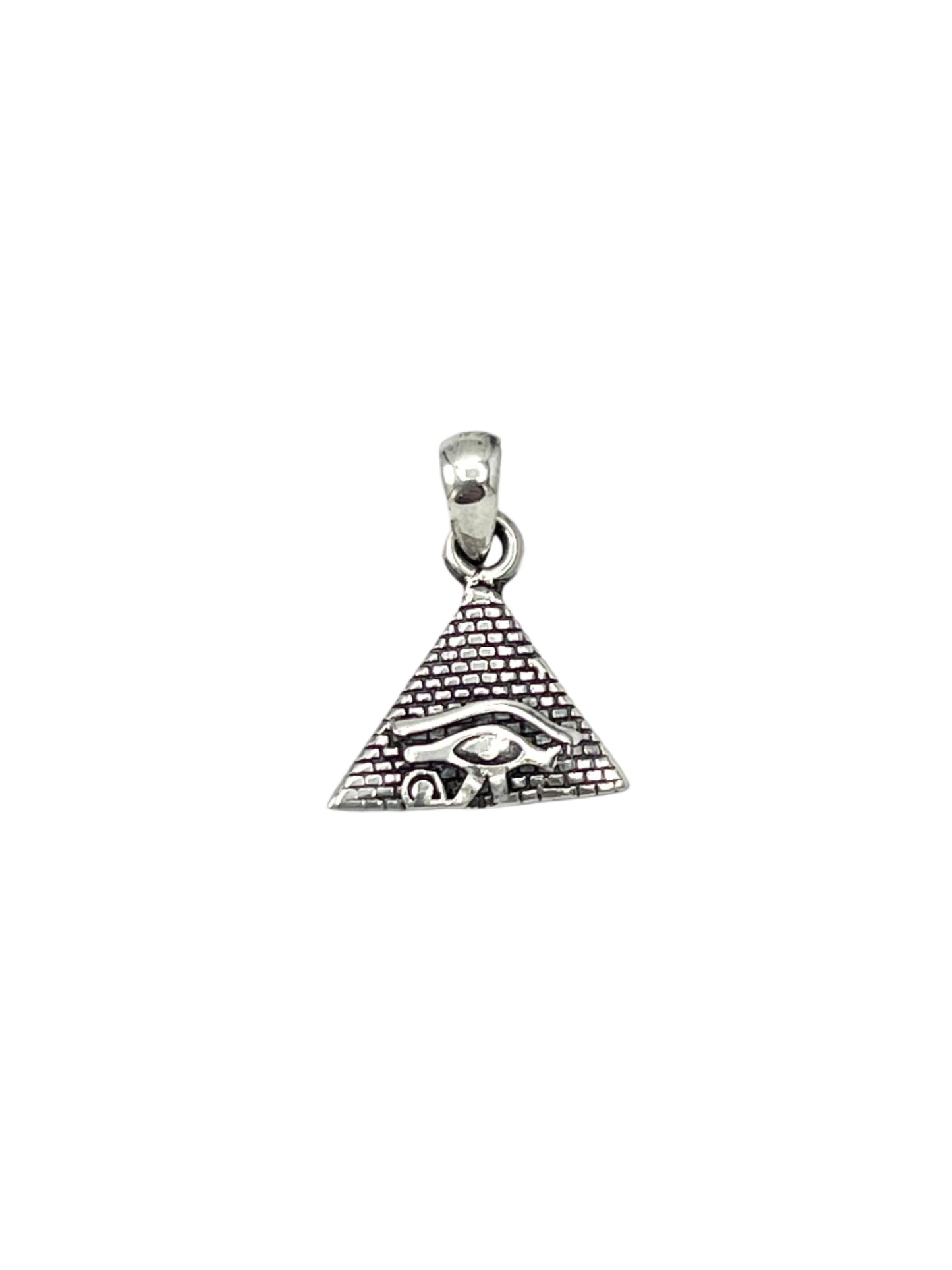 Silver Eye of Horus Pyramid Pendant