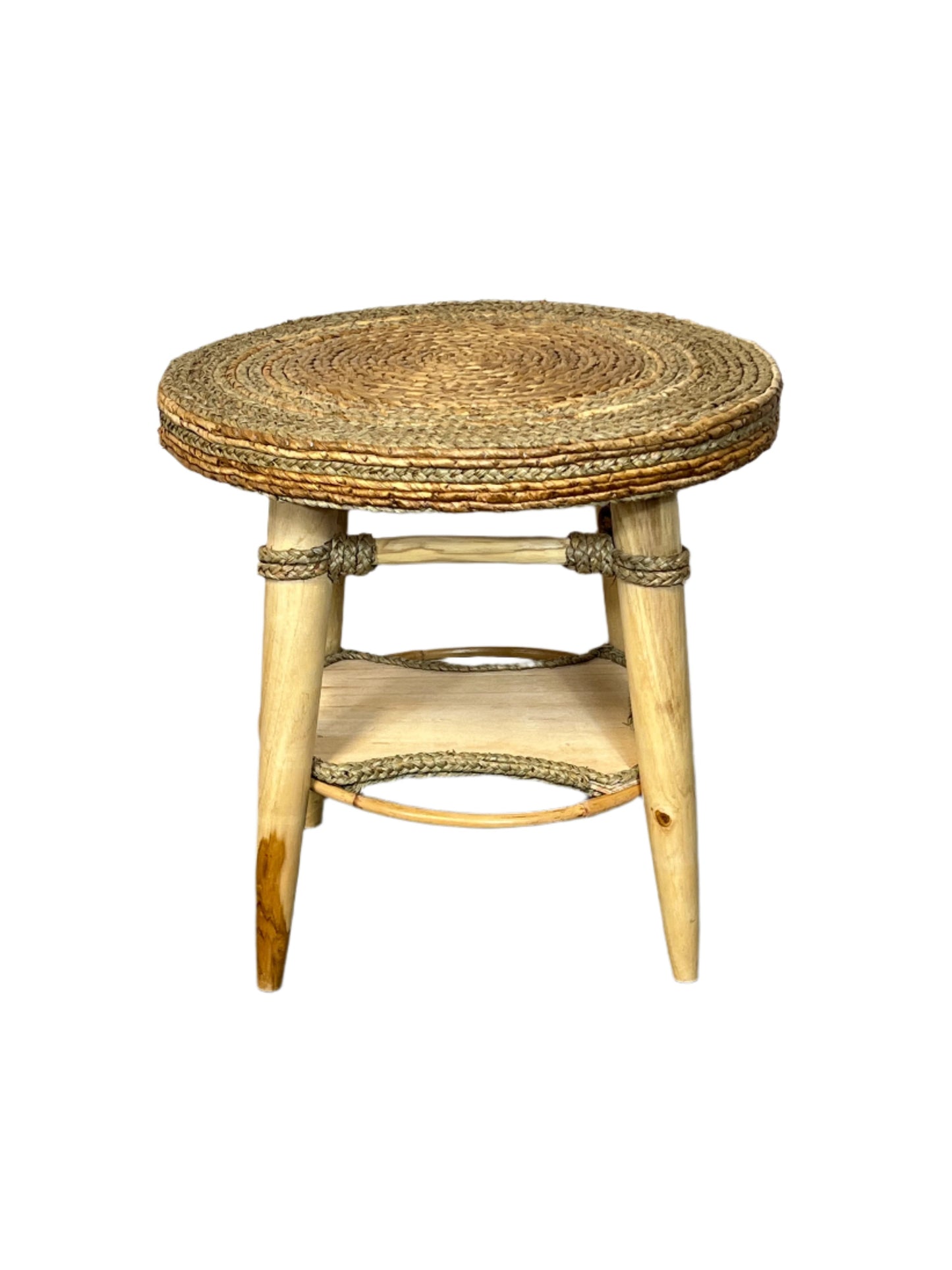 Teakwood & Banana Leaf Table & Stool Sets