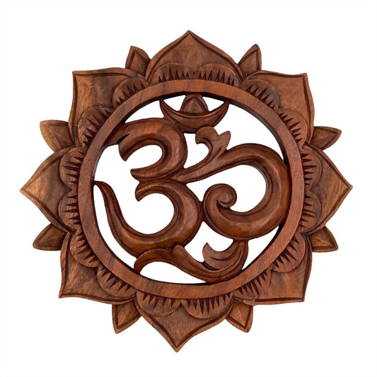Om Mandala Panel Carving