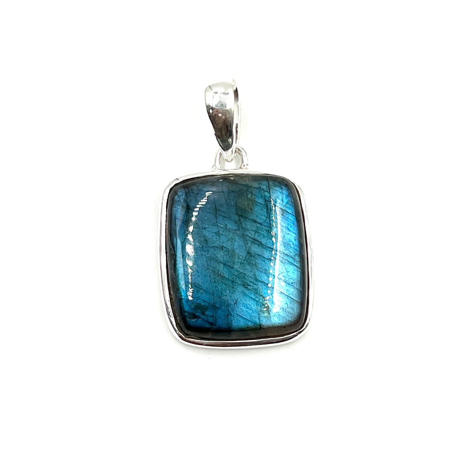 Sterling Silver Labradorite Square Pendants