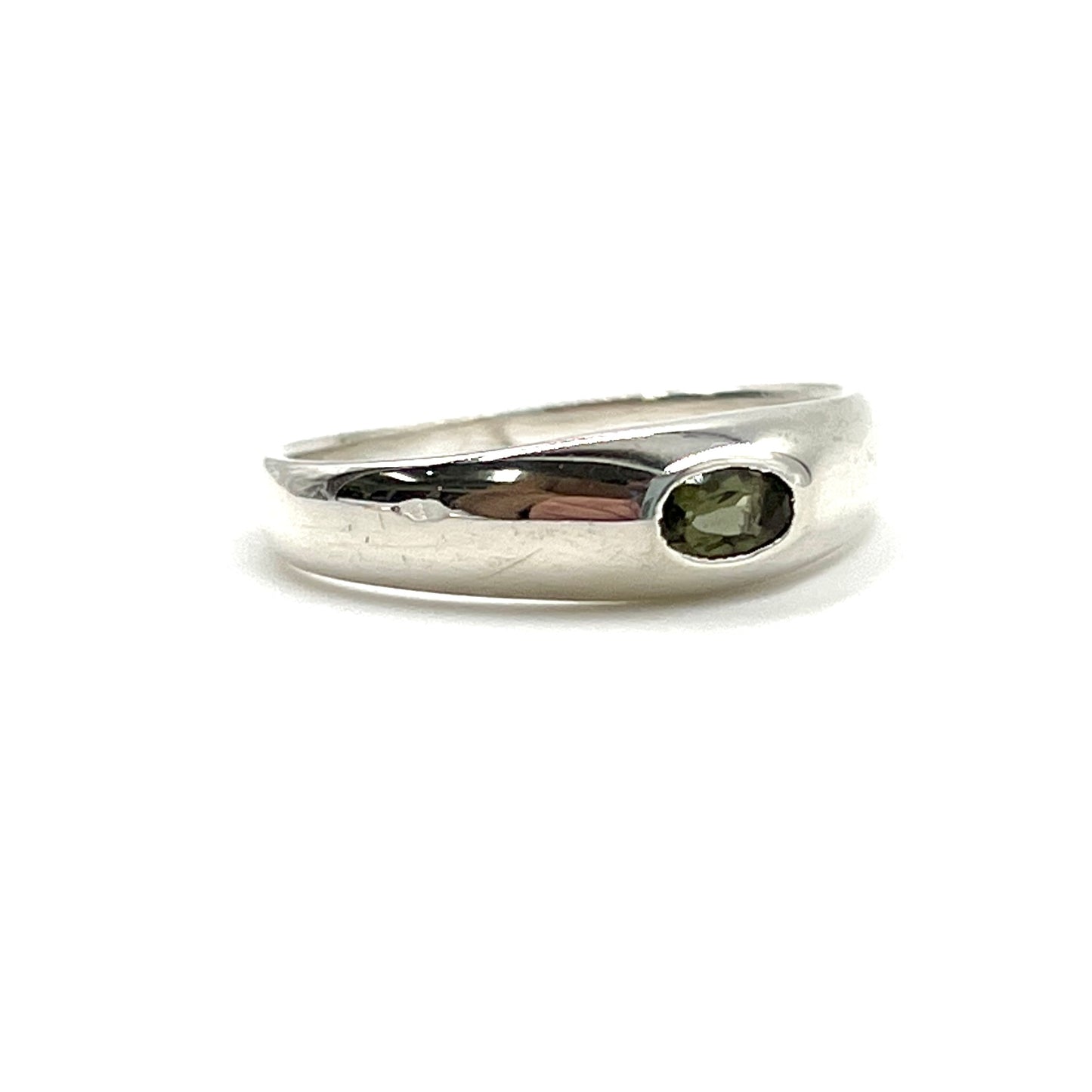 Sterling Silver Moldavite Ring