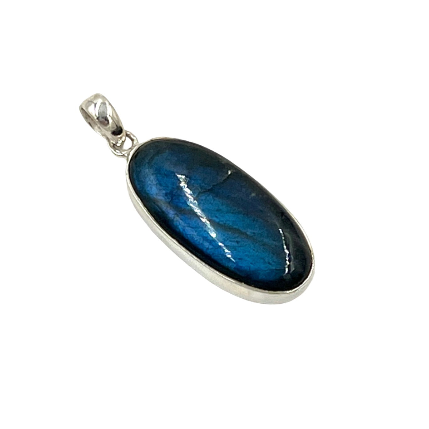 Sterling Silver Labradorite Oval Pendants