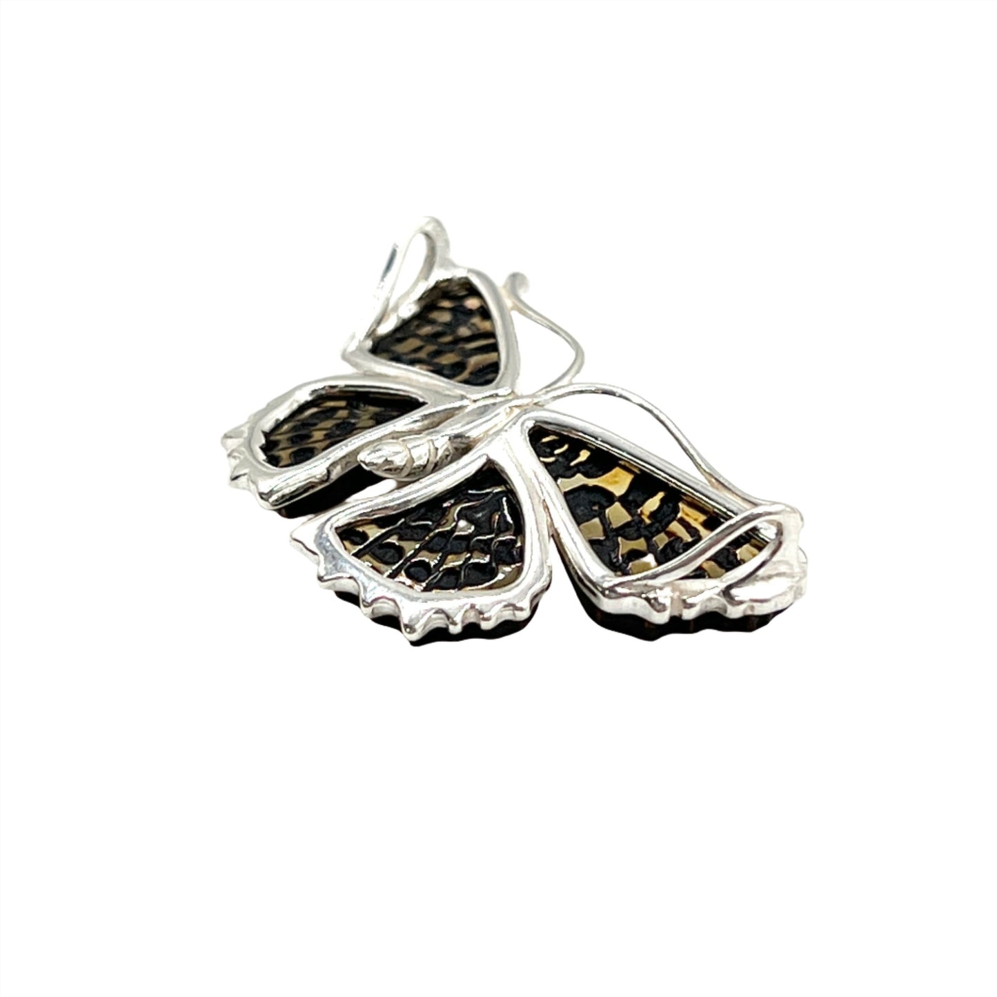 Amber Butterfly Pendants