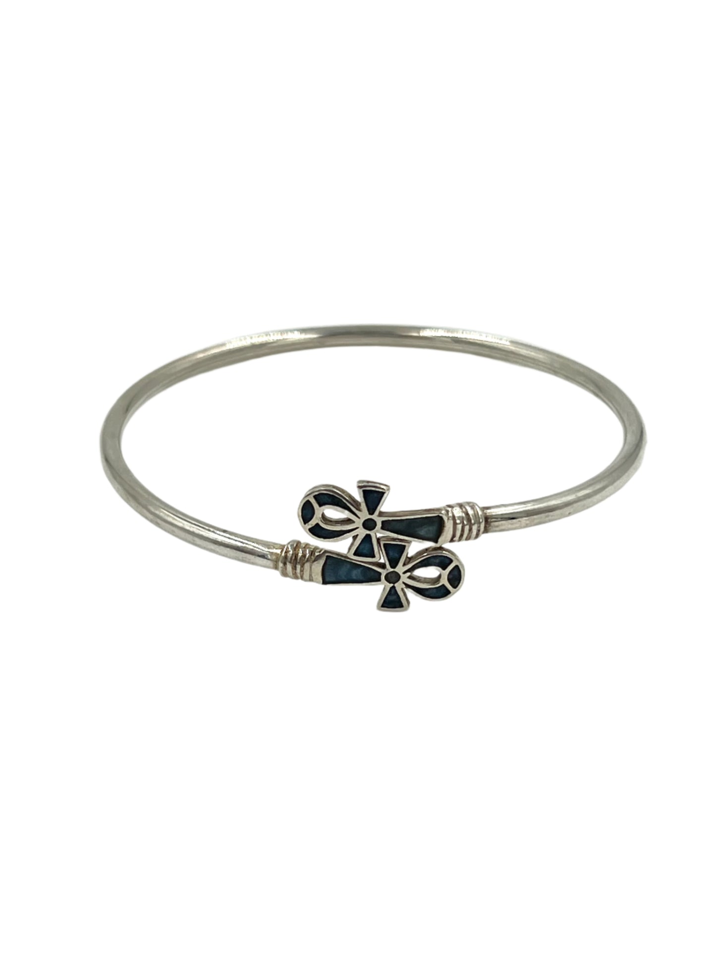Silver Ankh Wrap Bracelets