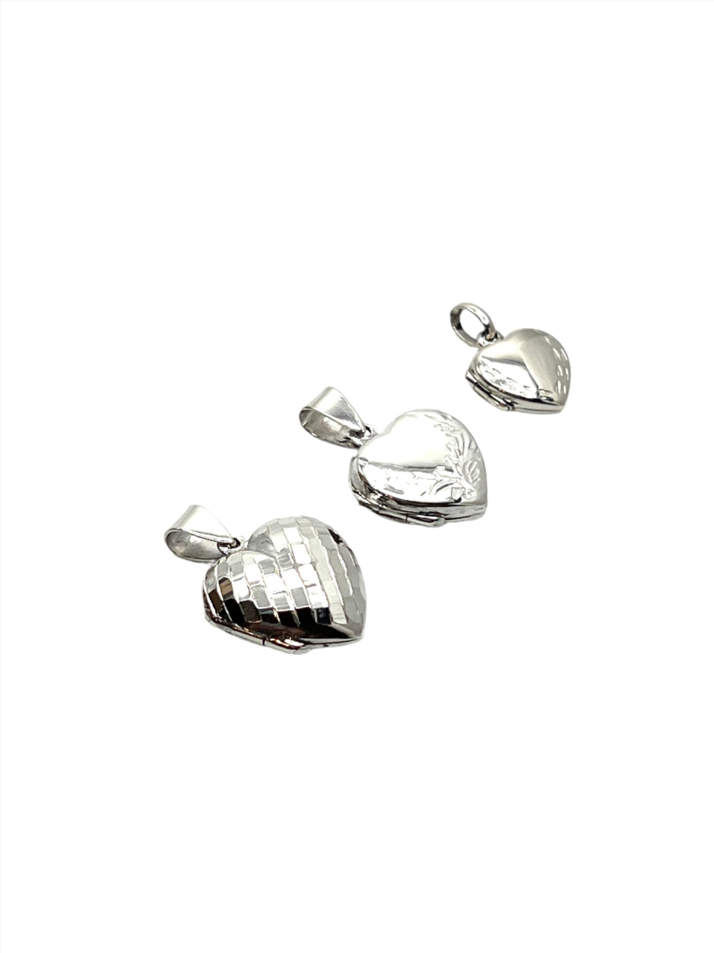 Sterling Silver Heart Locket Pendants