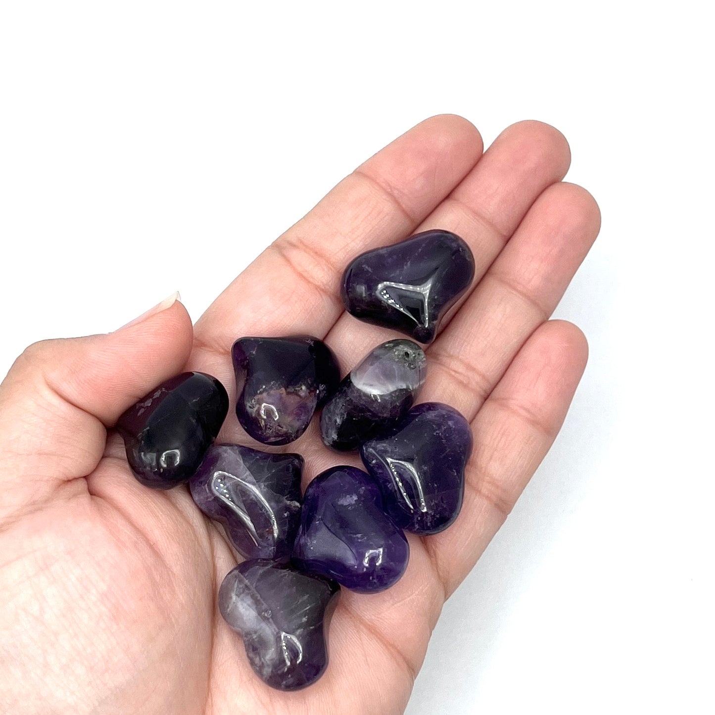 Amethyst Puffy Hearts