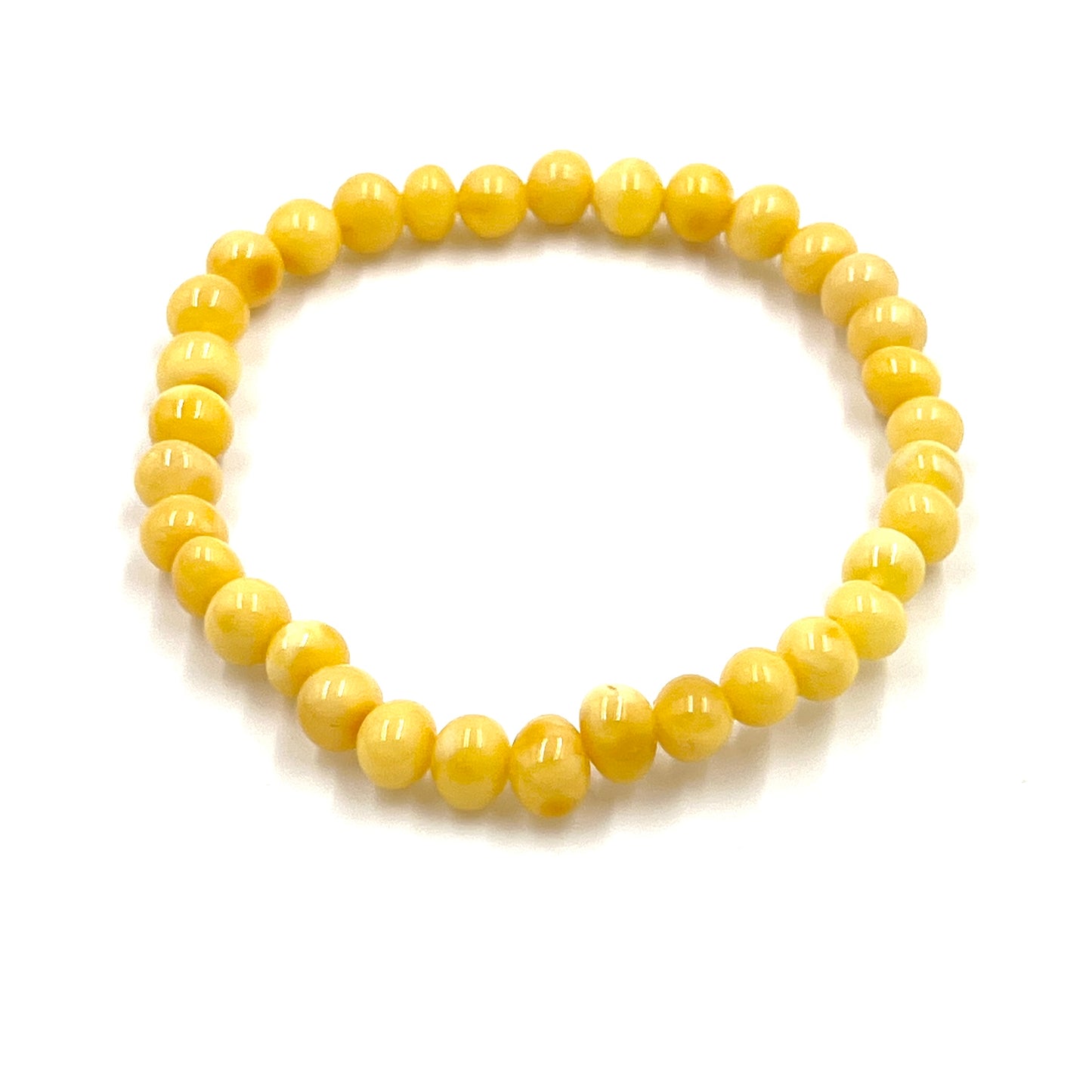 Polished Butterscotch Amber Stretchy Bracelets