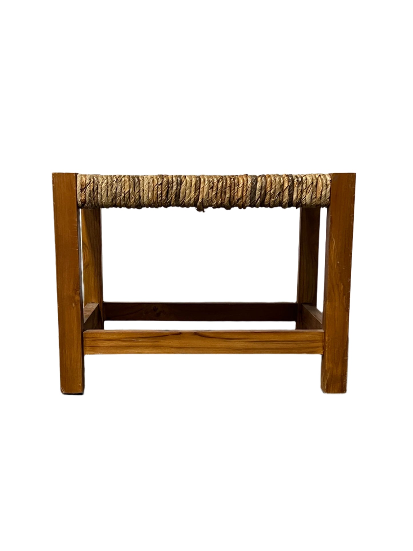 Teakwood & Banana Leaf Stool