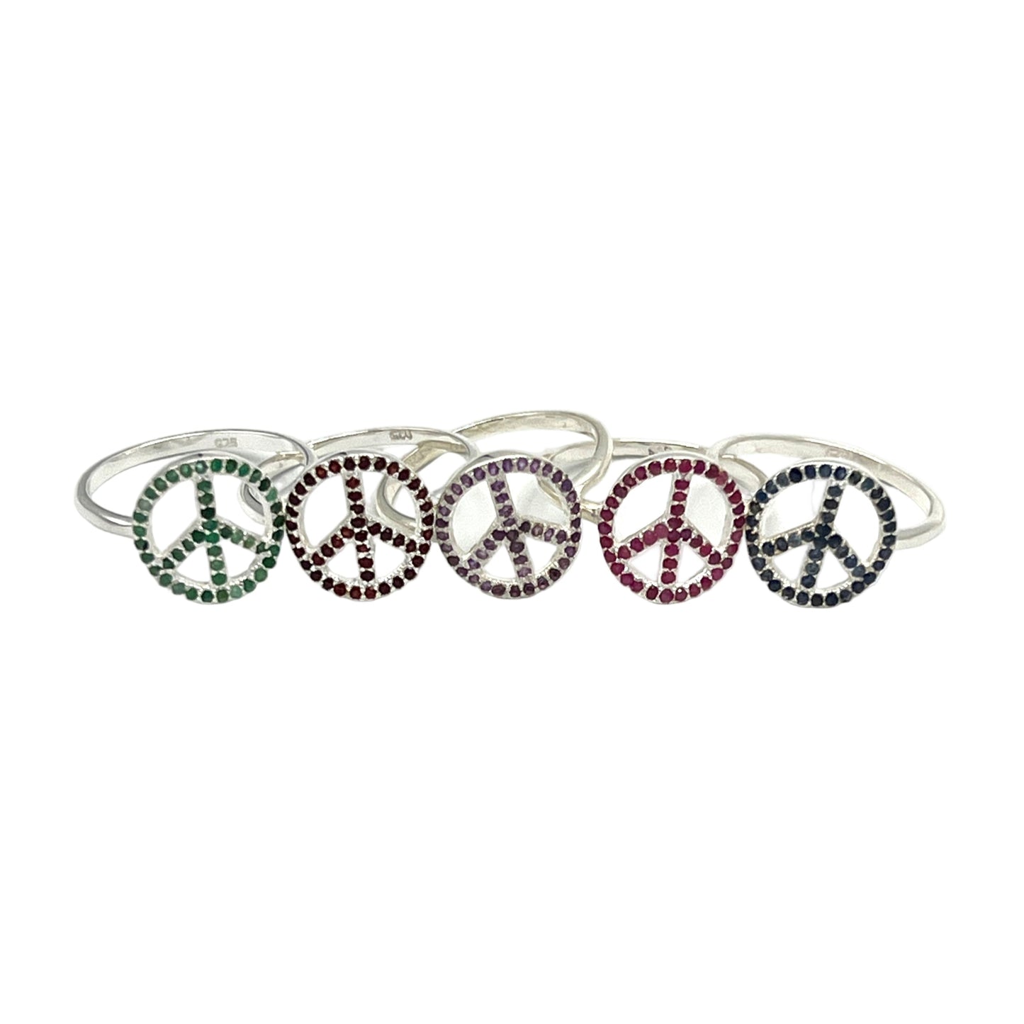 Gemstone Peace Ring
