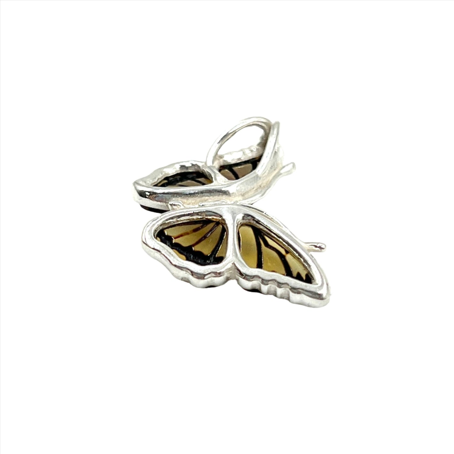 Amber Butterfly Pendants