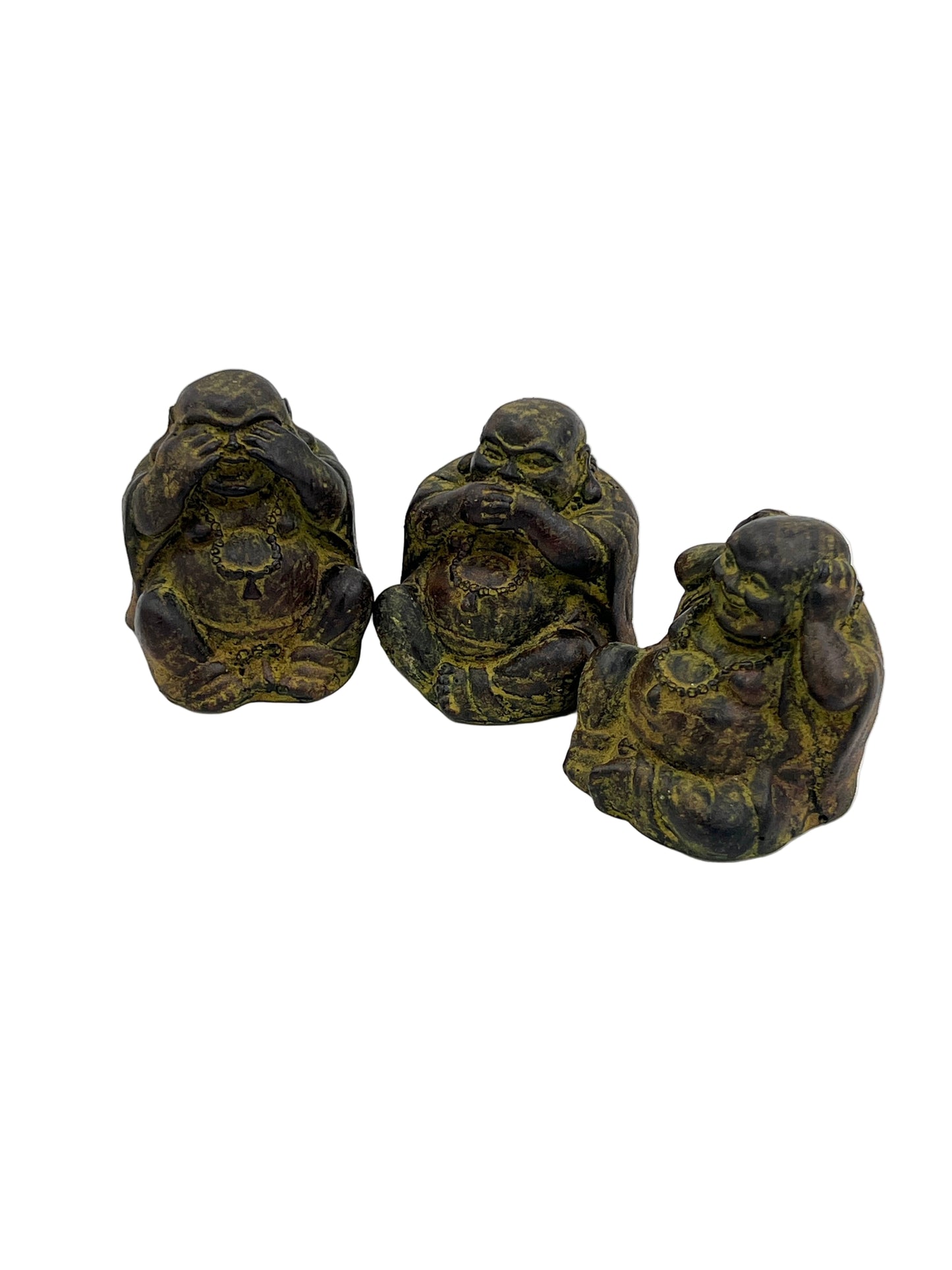 Resin Buddha See No Evil, Hear No Evil, Speak No Evil Set