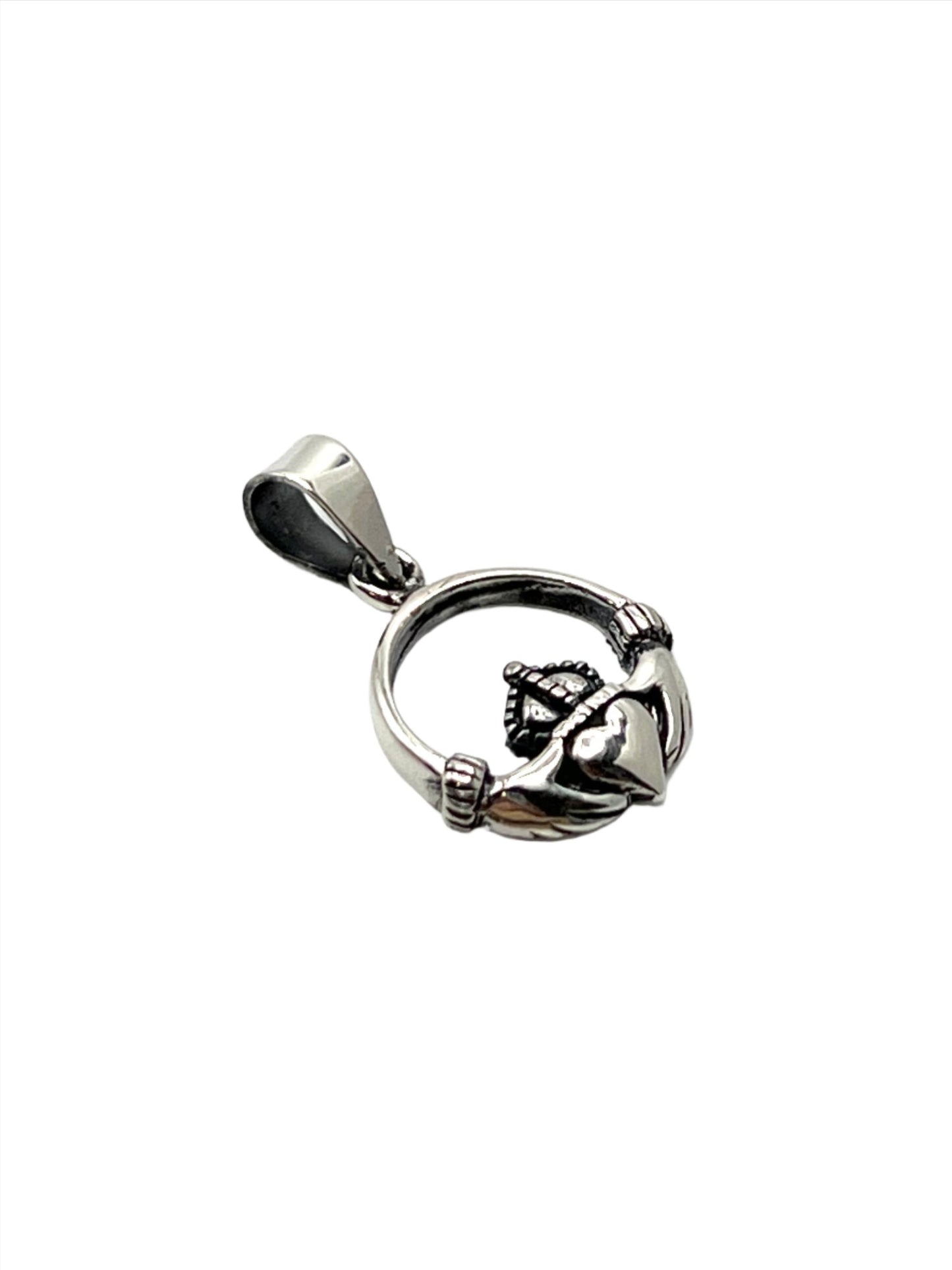 Sterling Silver Claddagh Heart Pendant