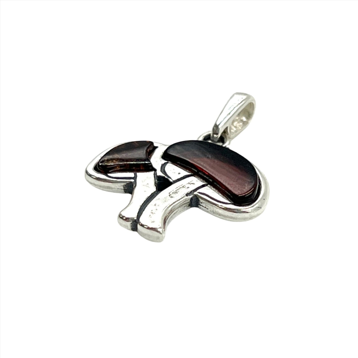 Amber Double Mushroom Pendants