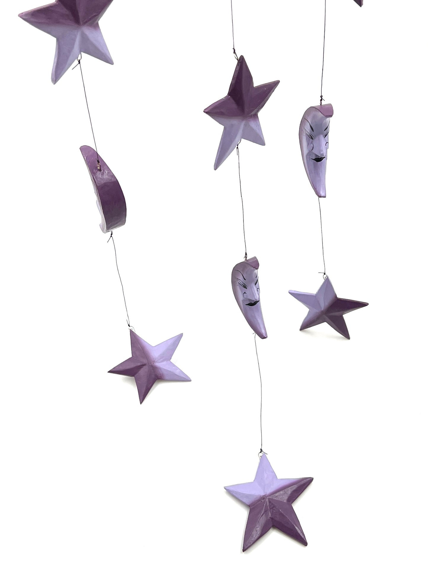 Purple Sun & Moon Painted Mobile