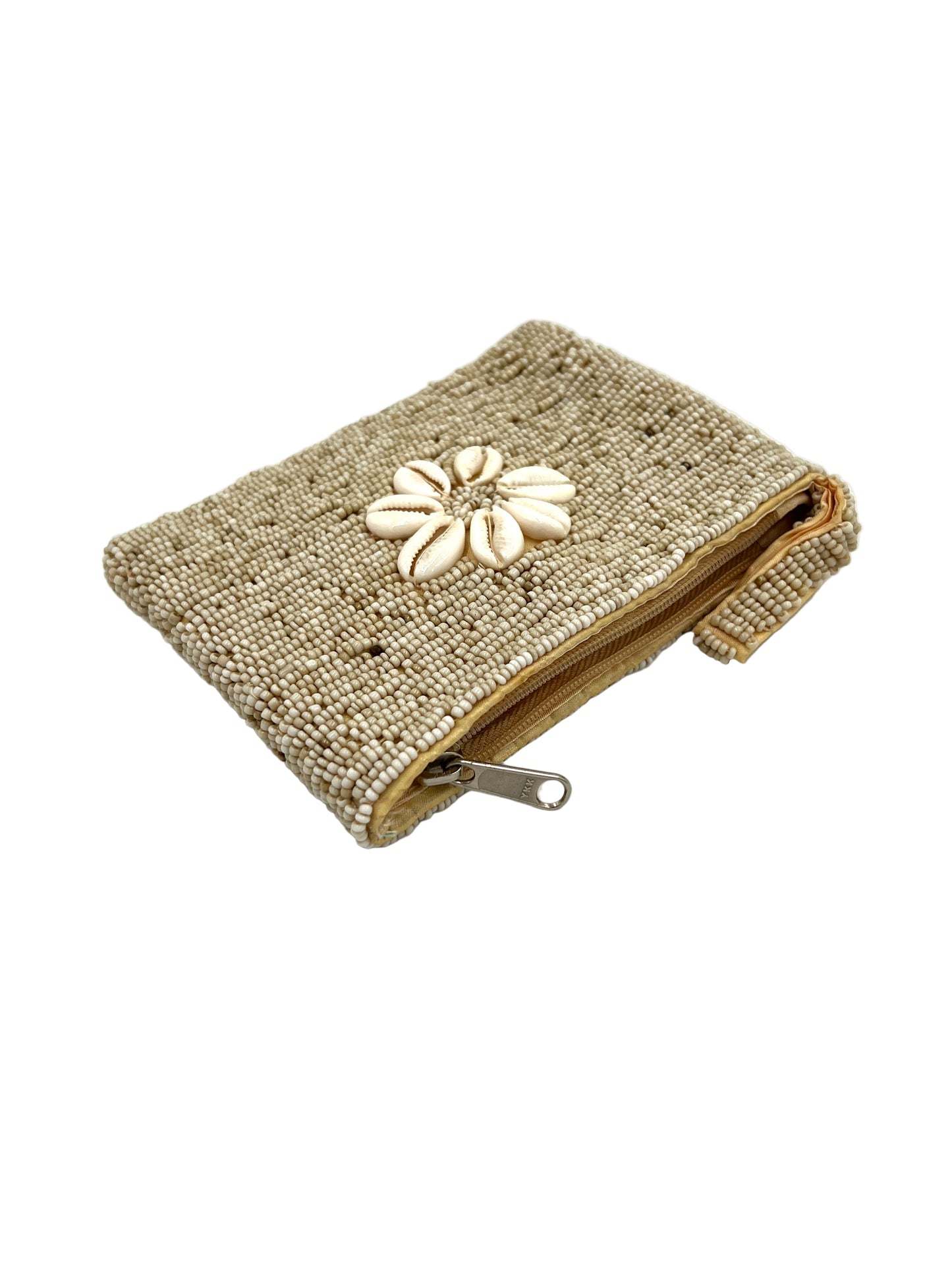 Beaded Cowrie Shell Coin Purse