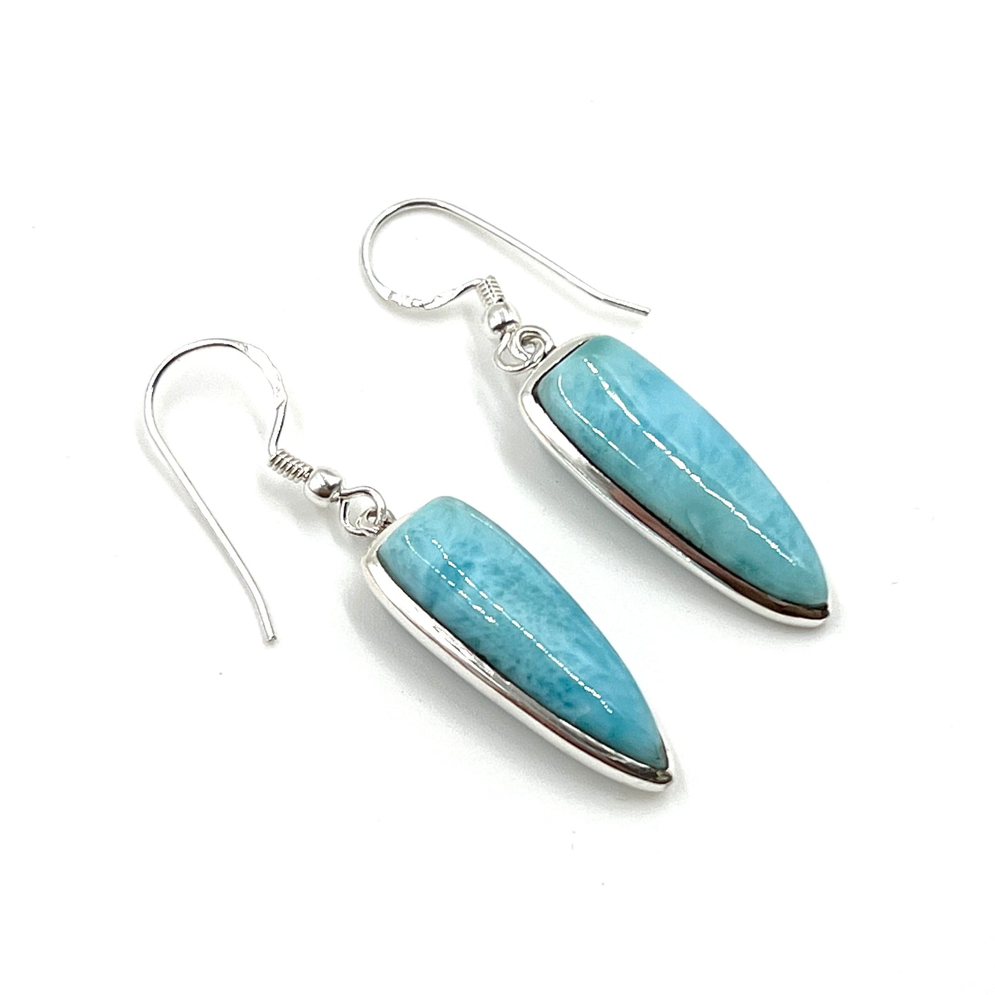 Sterling Silver Larimar Earrings