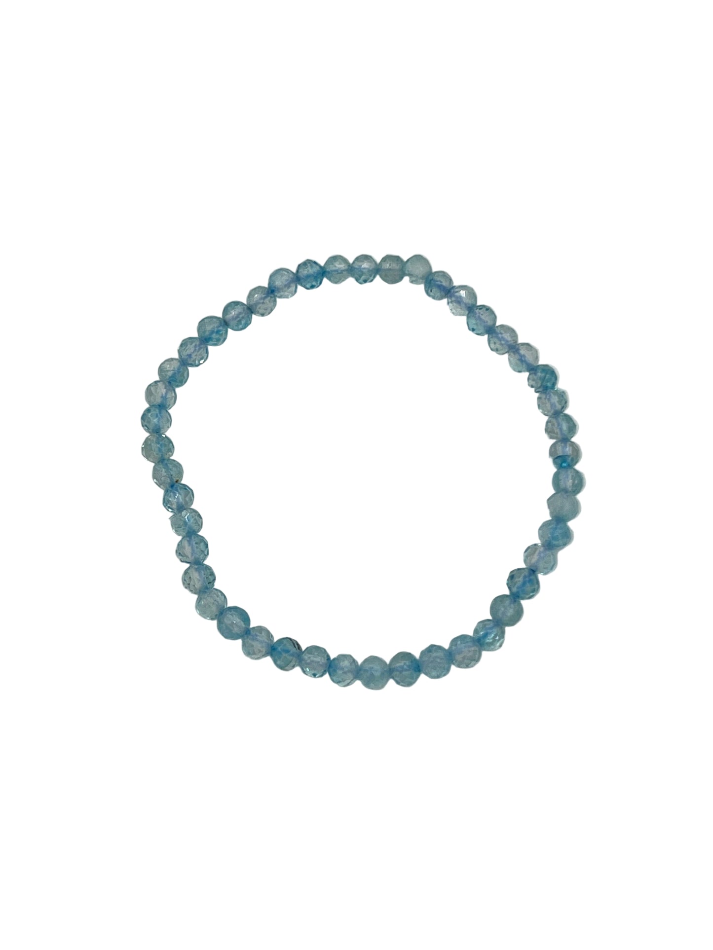 Faceted Blue Topaz Beaded Bracelet