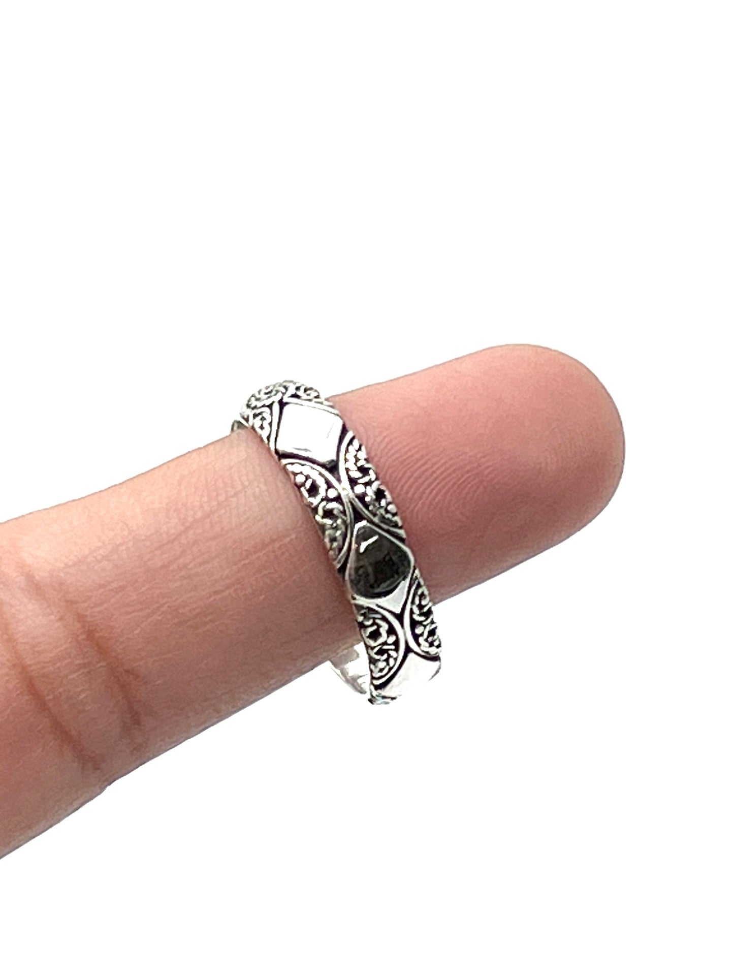 Sterling Silver Triple Diamond Rings
