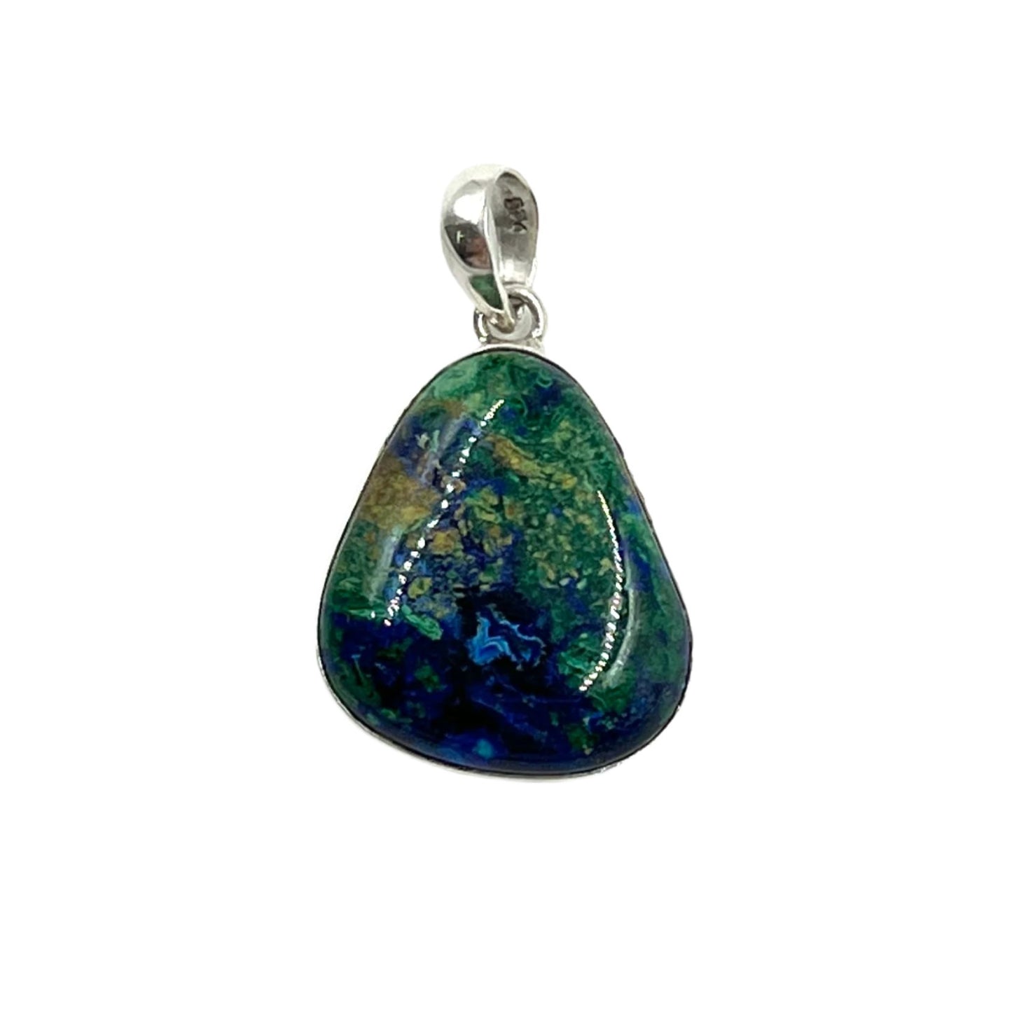Sterling Silver Azurite Malachite Pendants