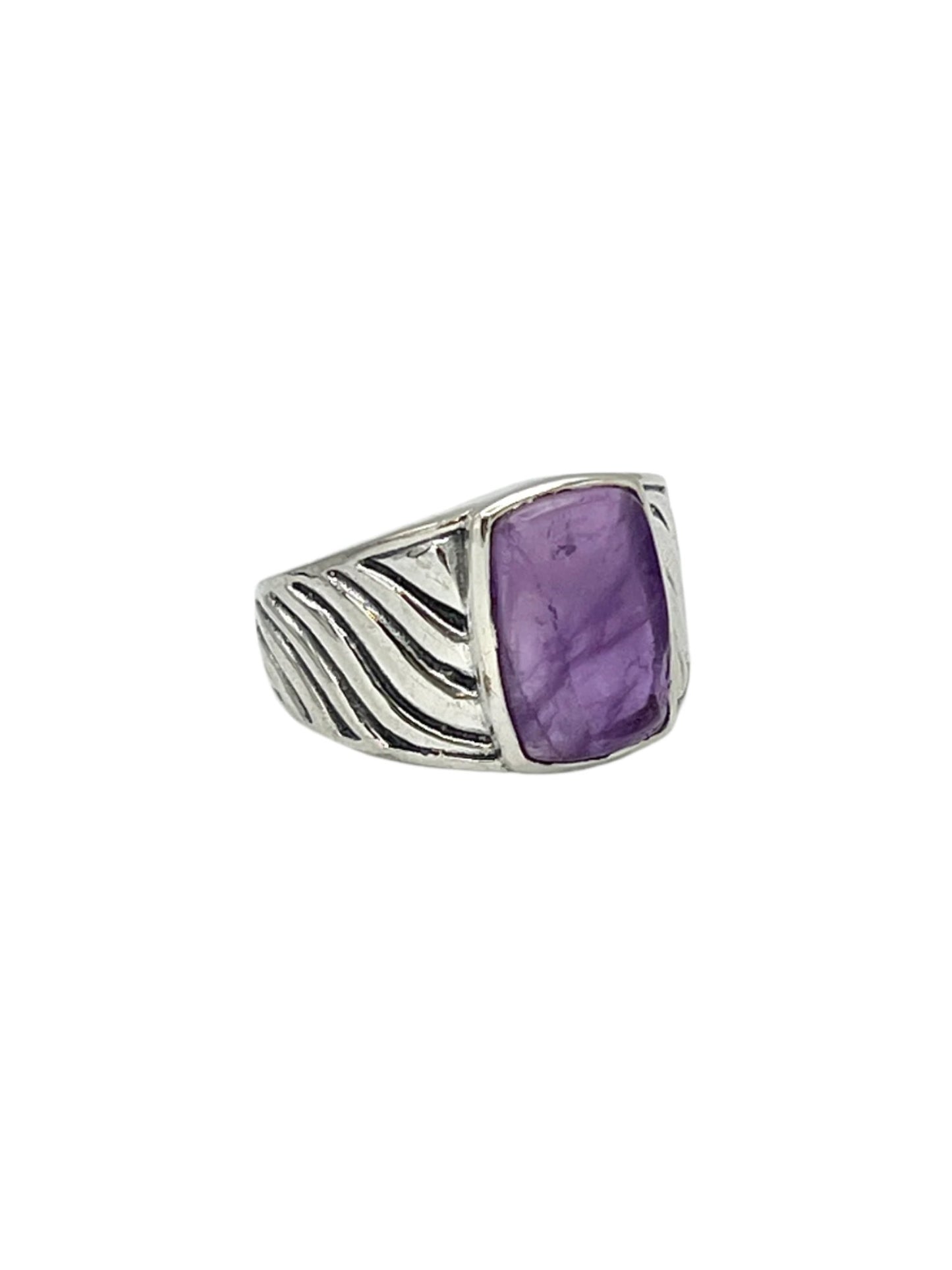 Sterling Silver Gemstone Wave Design Rings