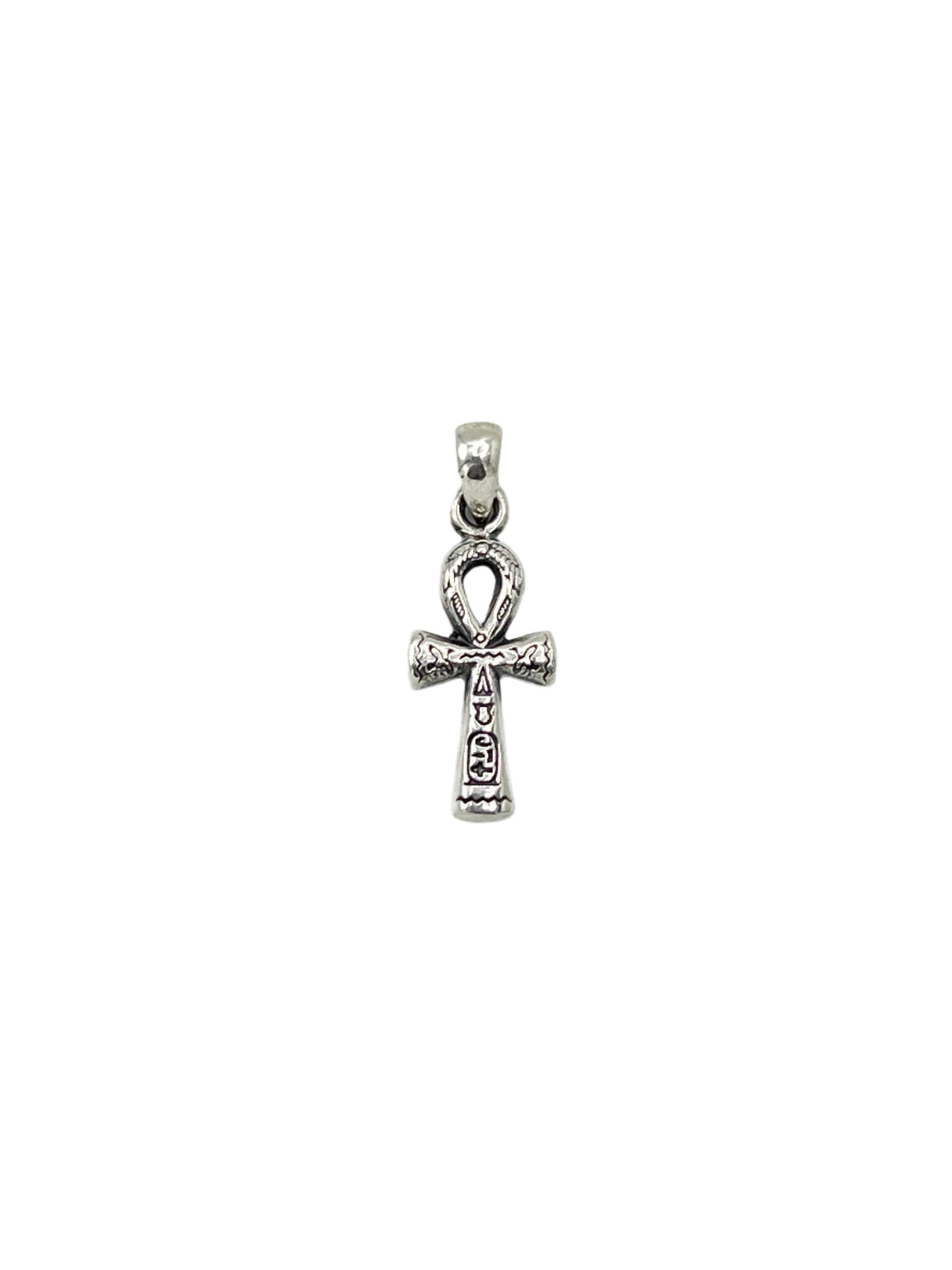Silver Hieroglyphics Ankh Pendants