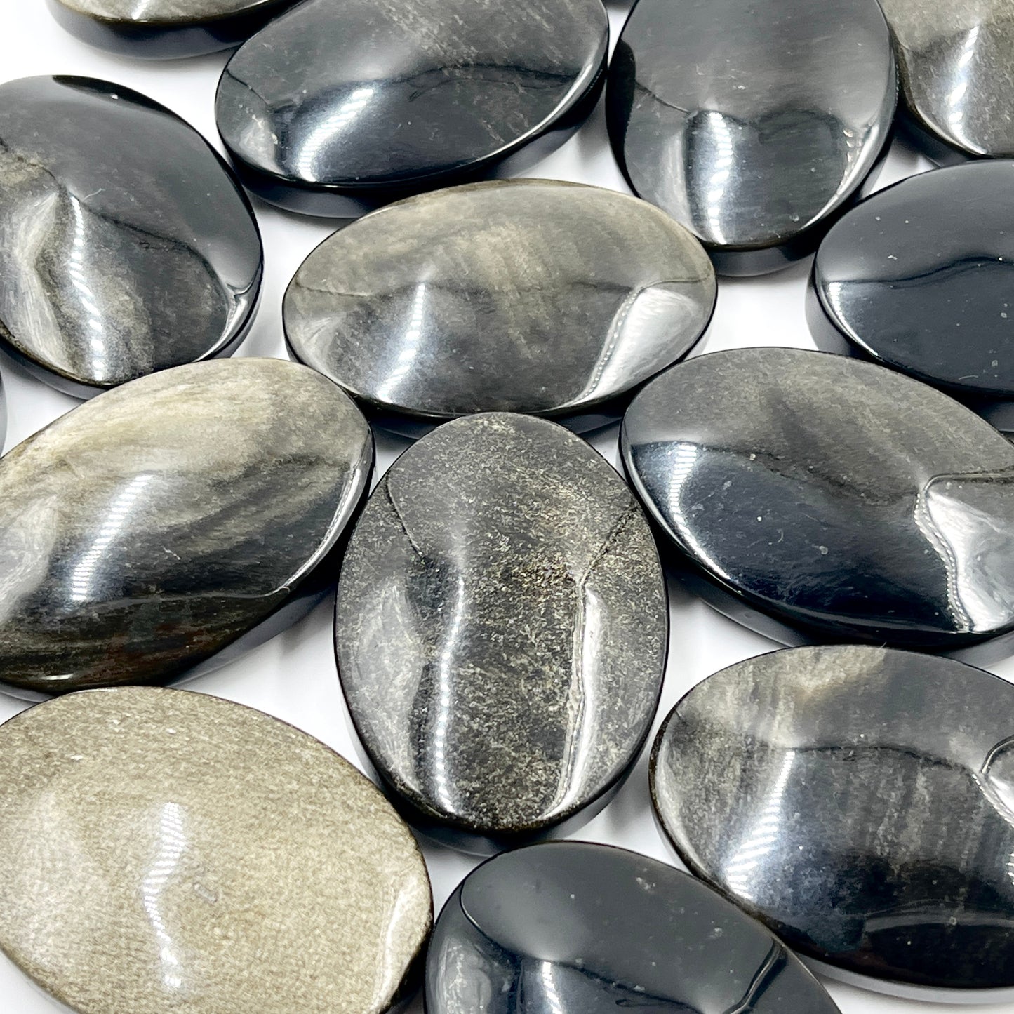 Gold Sheen Obsidian Palm Stones