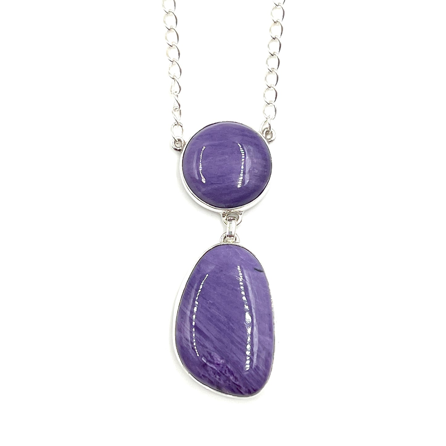 Sterling Silver Charoite Necklaces