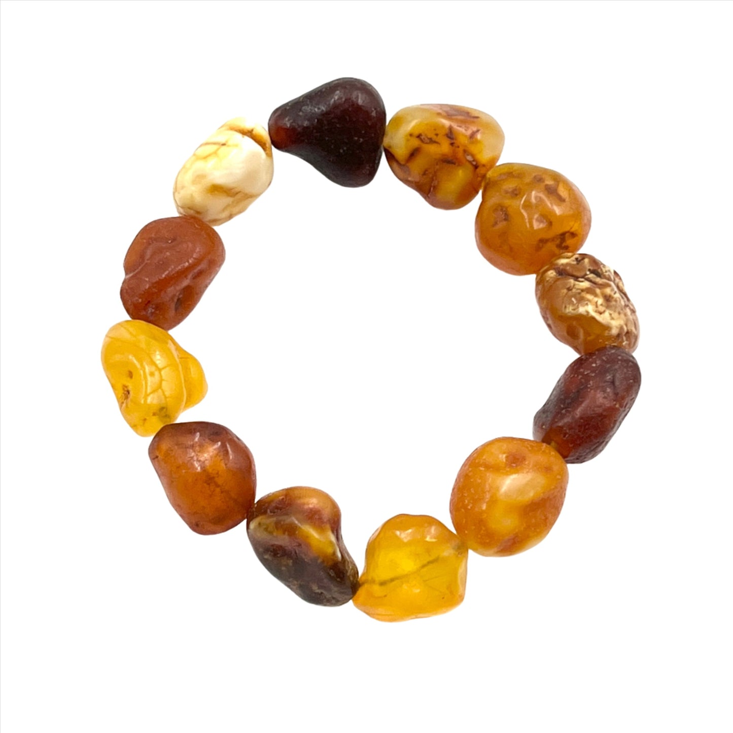 Large Unpolished Multi Amber Bracelets