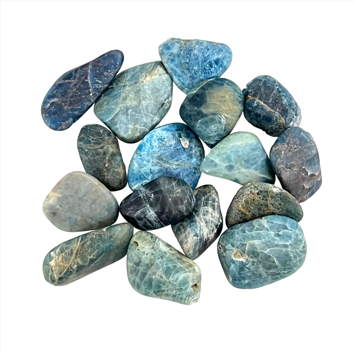 Blue Apatite Tumbles