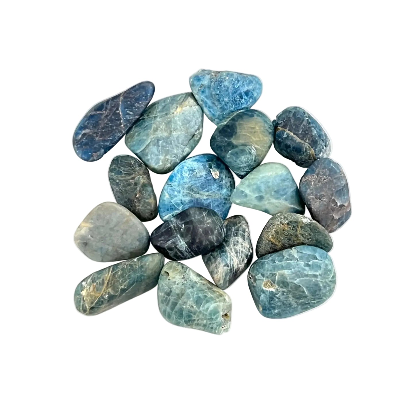 Blue Apatite Tumbles