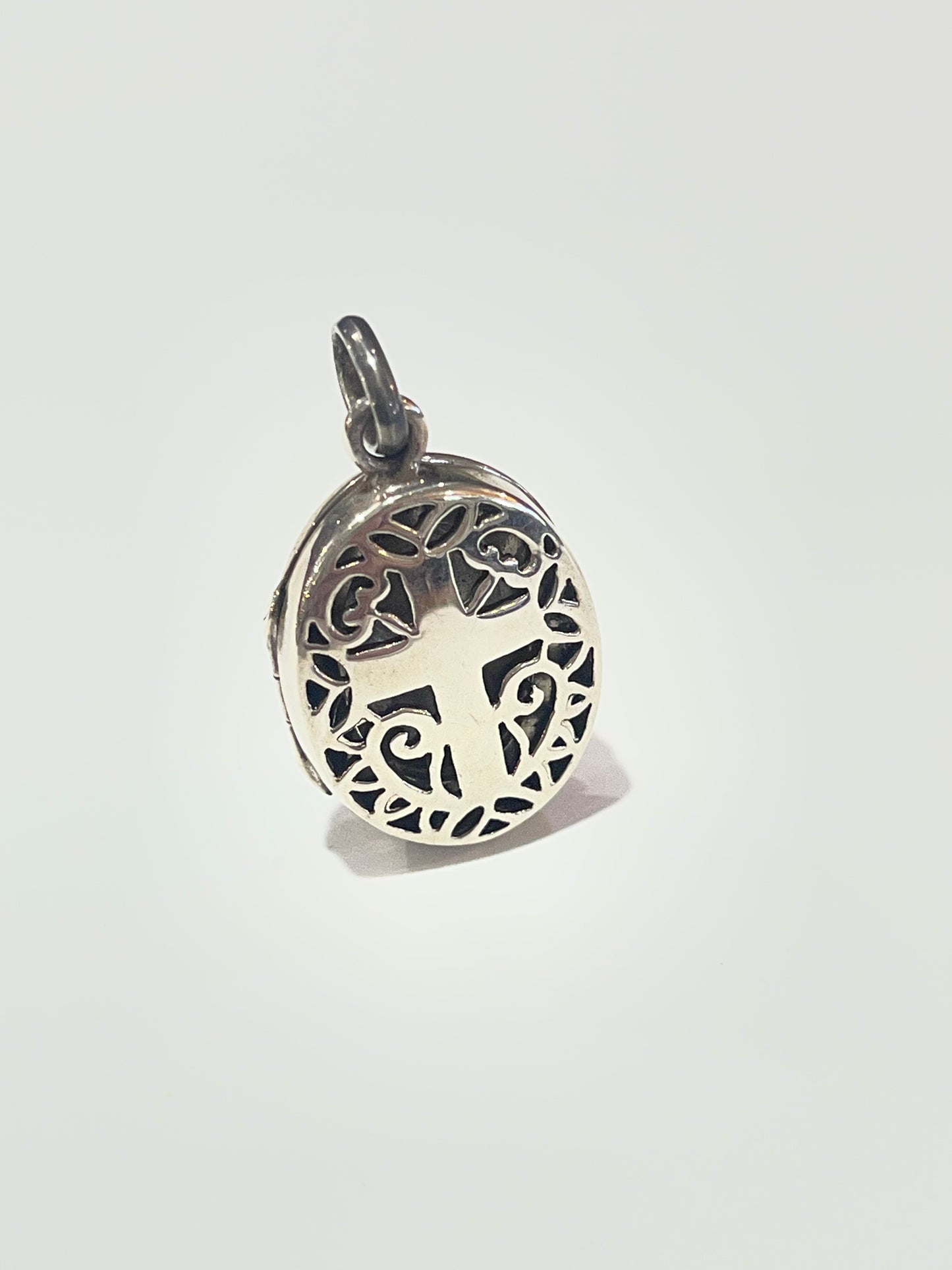 Sterling Silver Cut-Out Cross Locket