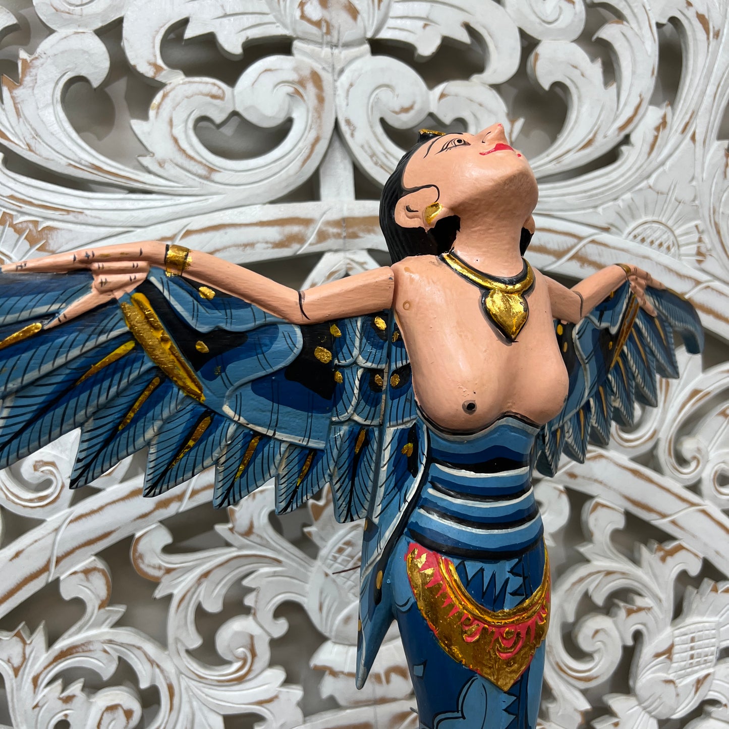 Hand Carved Flying Goddess Dewi Sri Spirit Chasers | 3 Colors