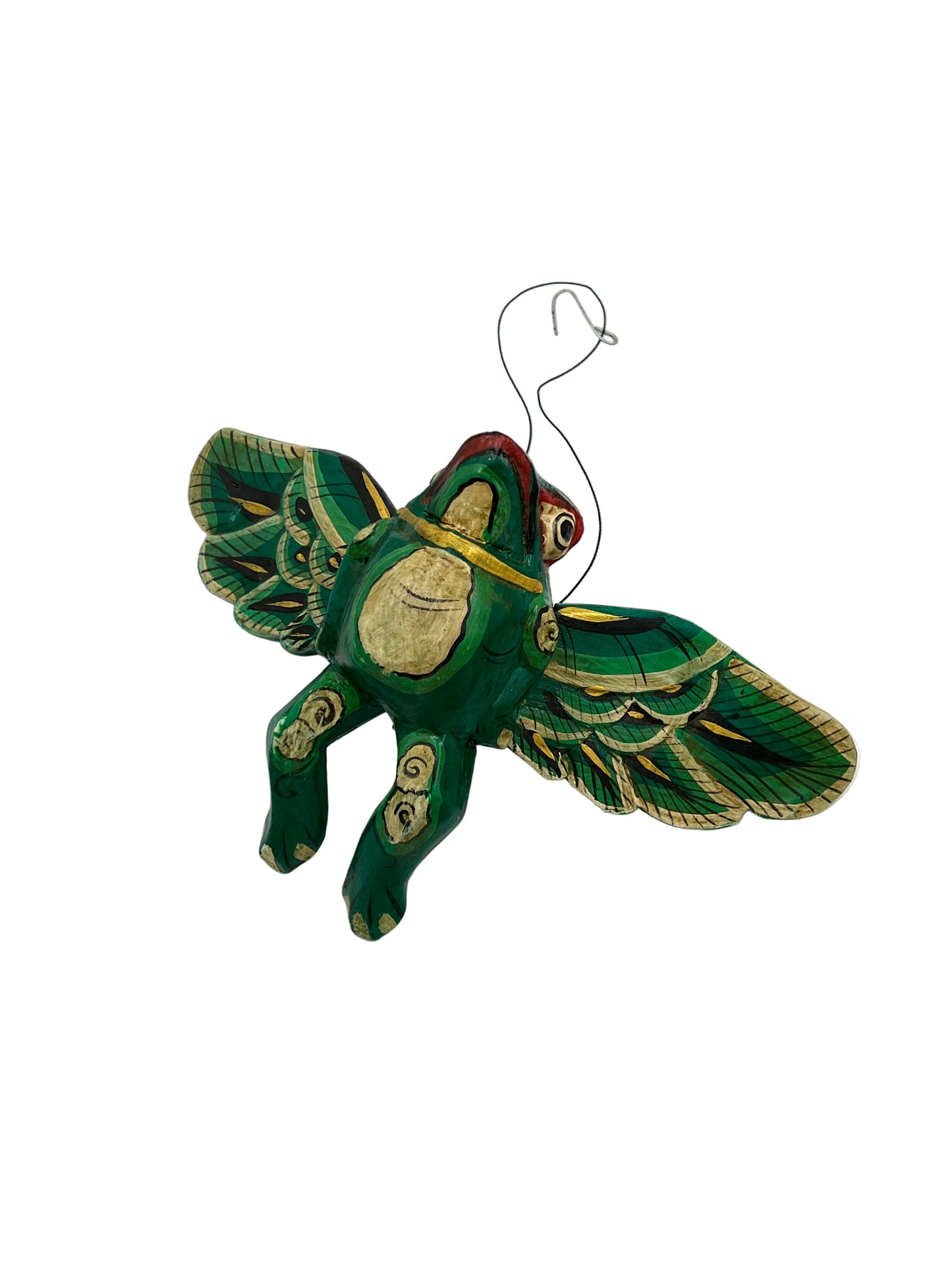 Hand Carved Flying Frog Spirit Chaser