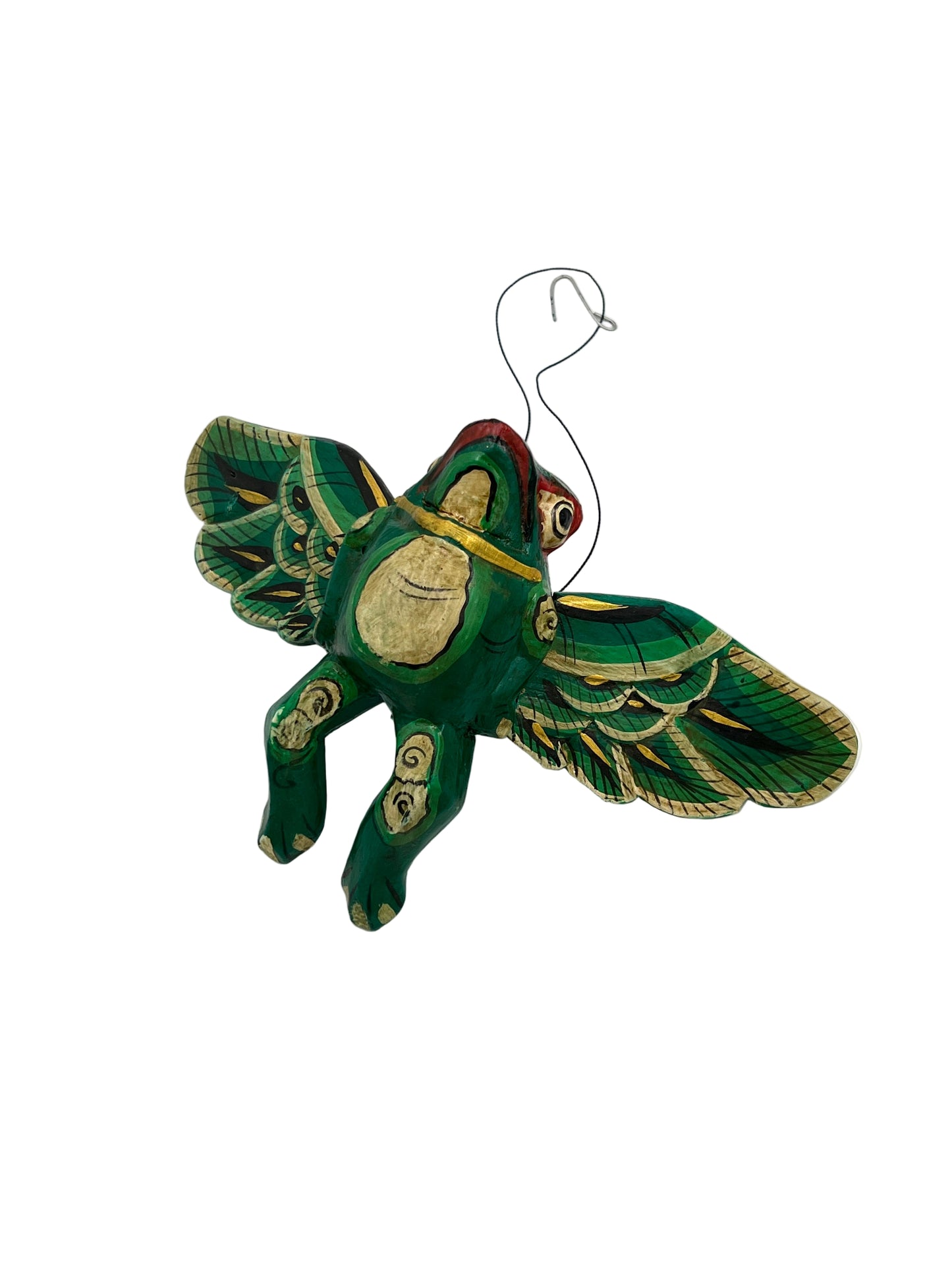Hand Carved Flying Frog Spirit Chaser
