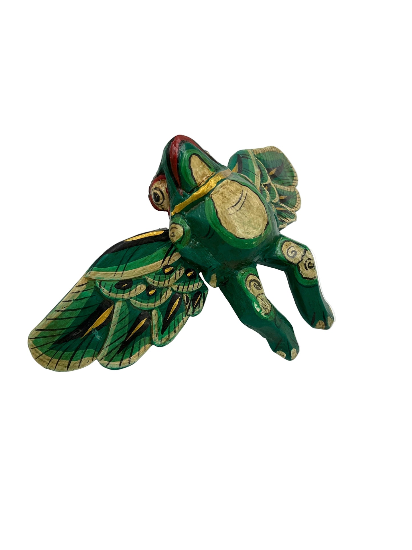 Hand Carved Flying Frog Spirit Chaser