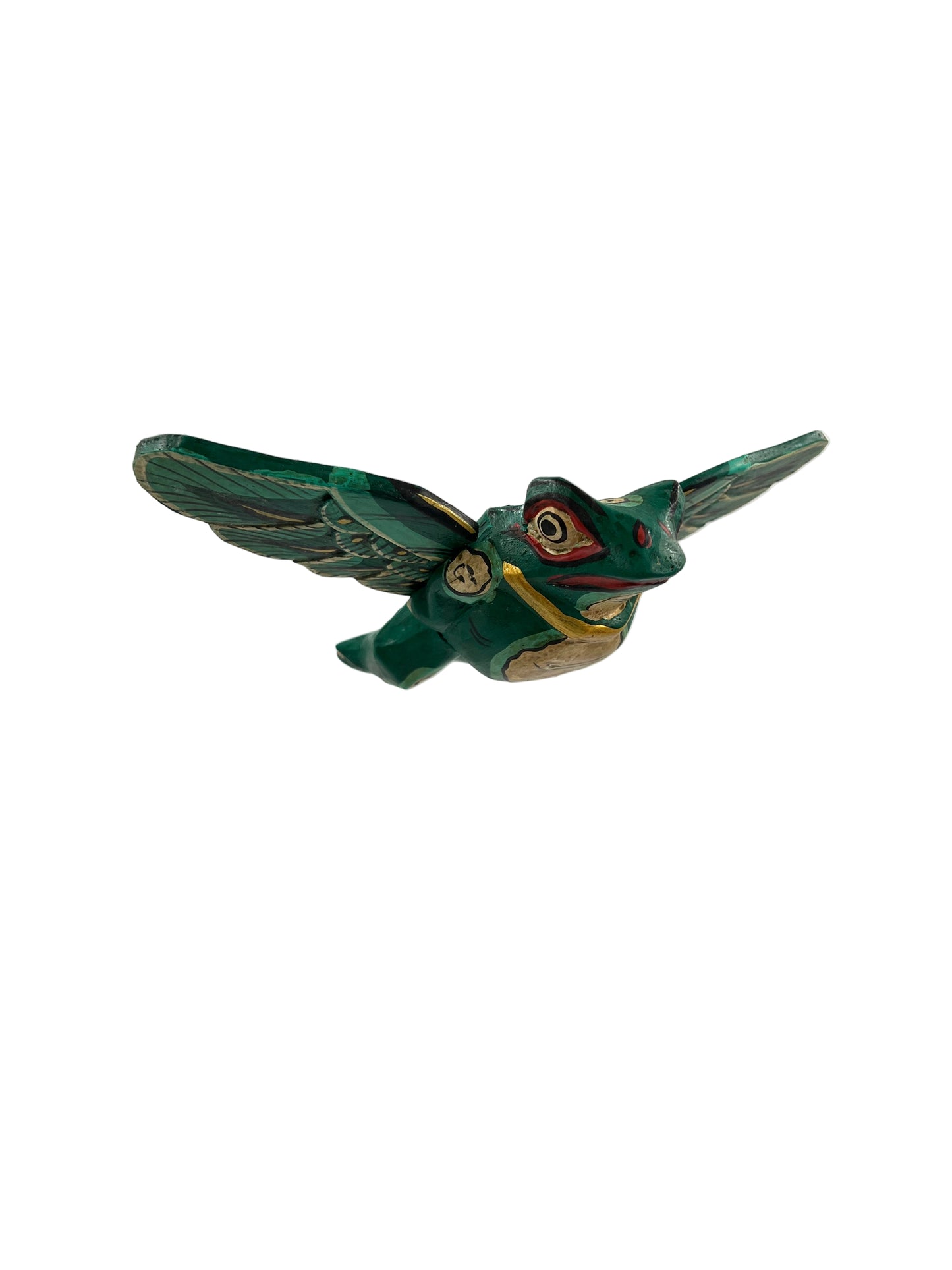 Hand Carved Flying Frog Spirit Chaser