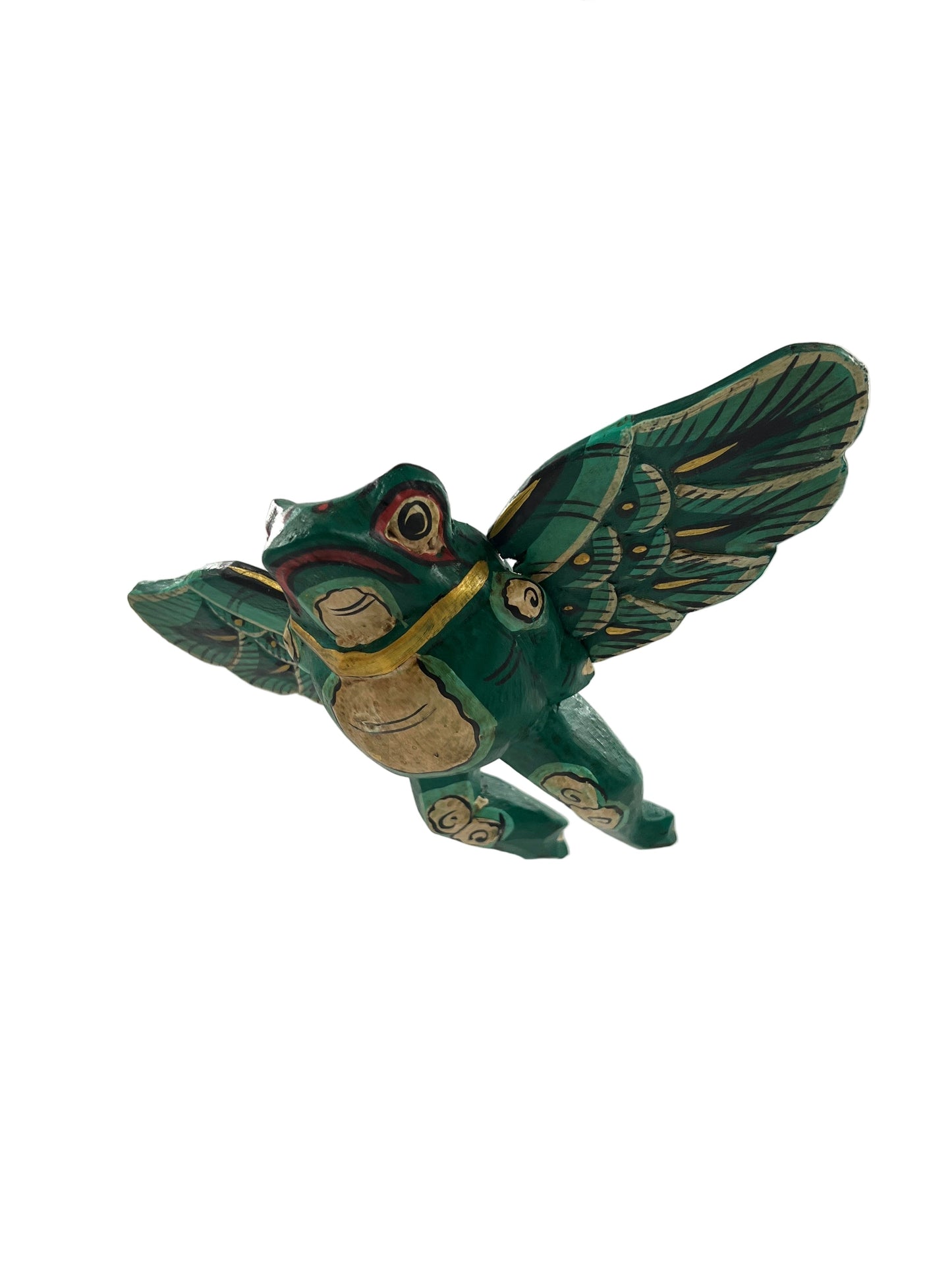 Hand Carved Flying Frog Spirit Chaser