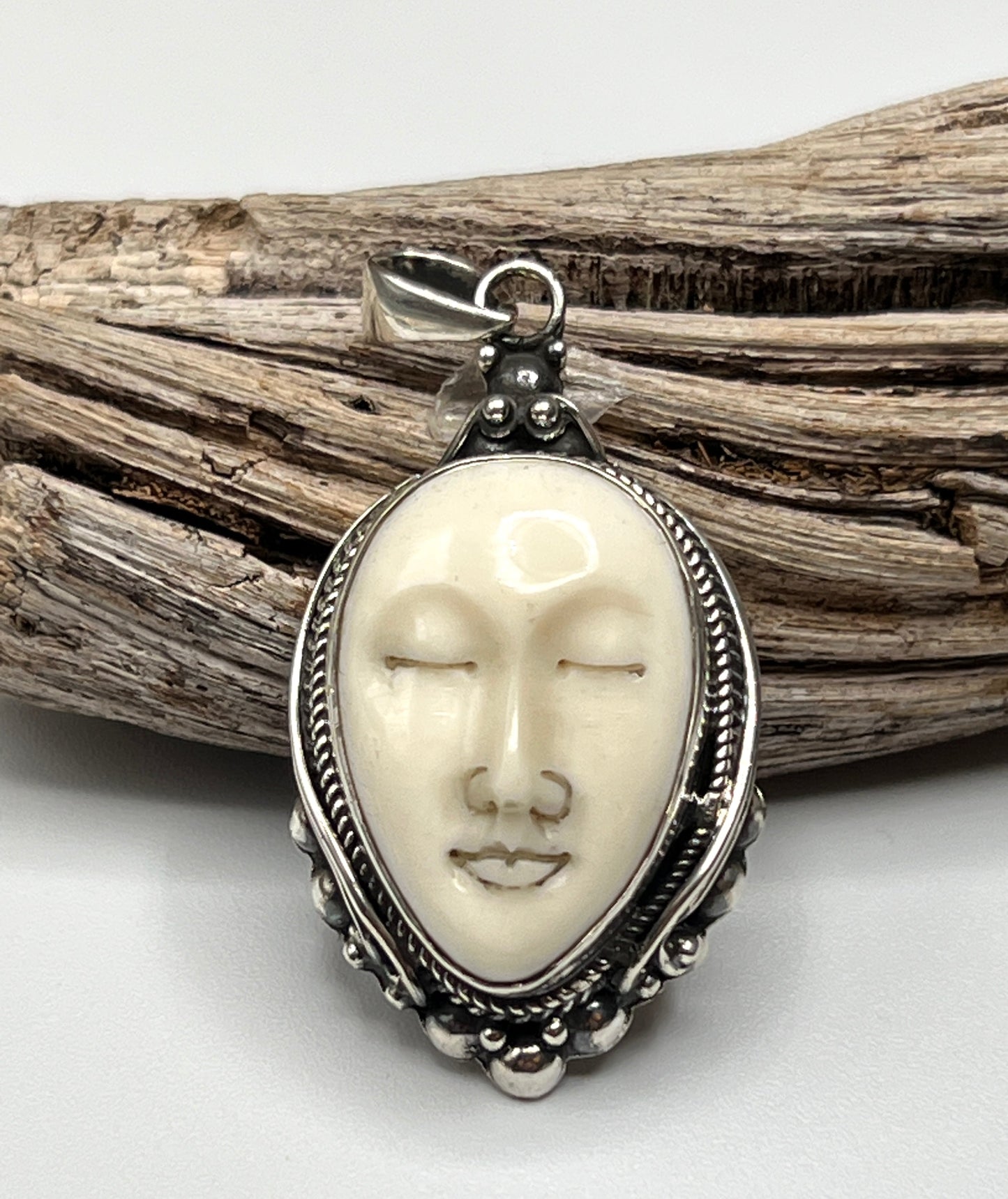 Oval Face Bone Face Pendants