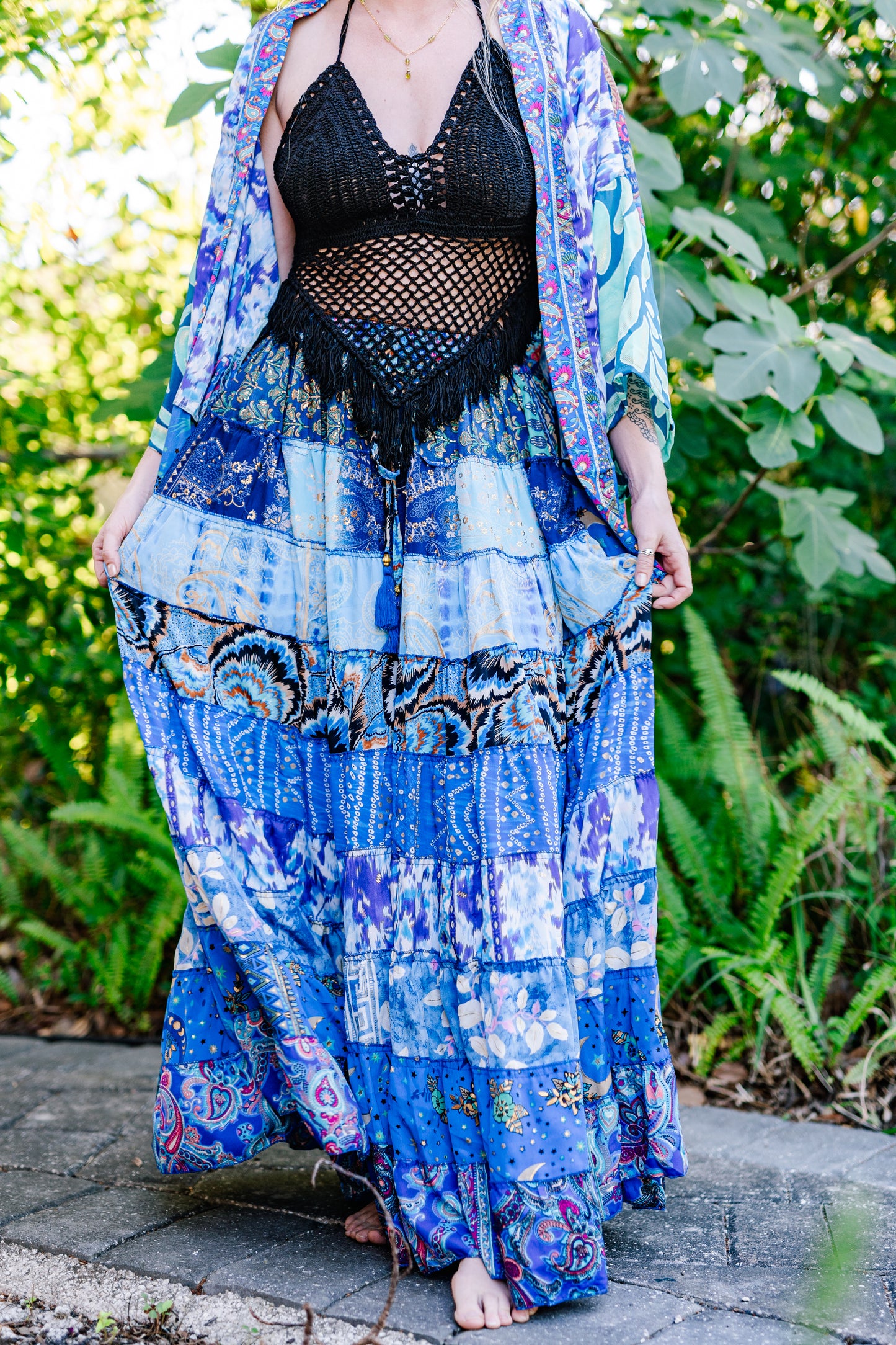 Silk Sari Patchwork Skirt