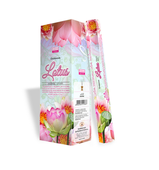 Darshan Lotus Incense 20 Hex Pack